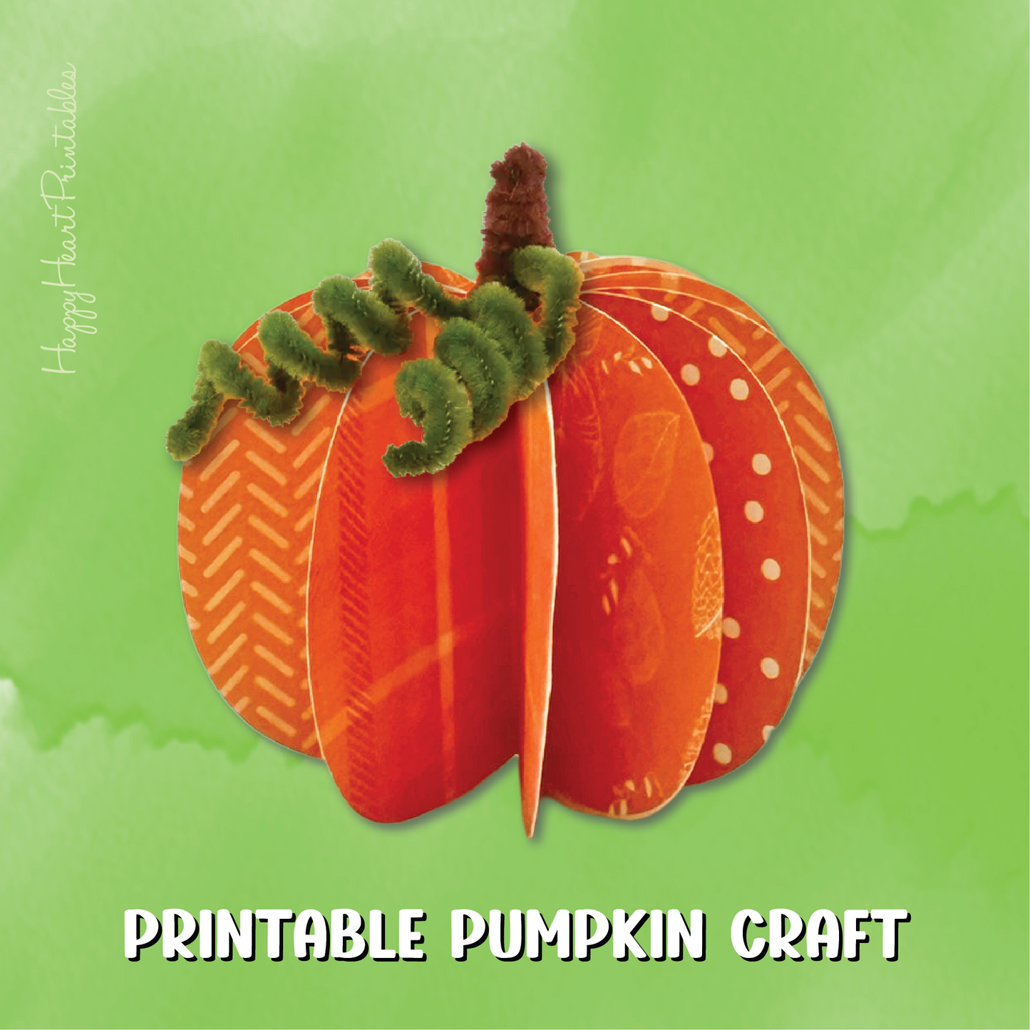 3D Paper Pumpkin Craft