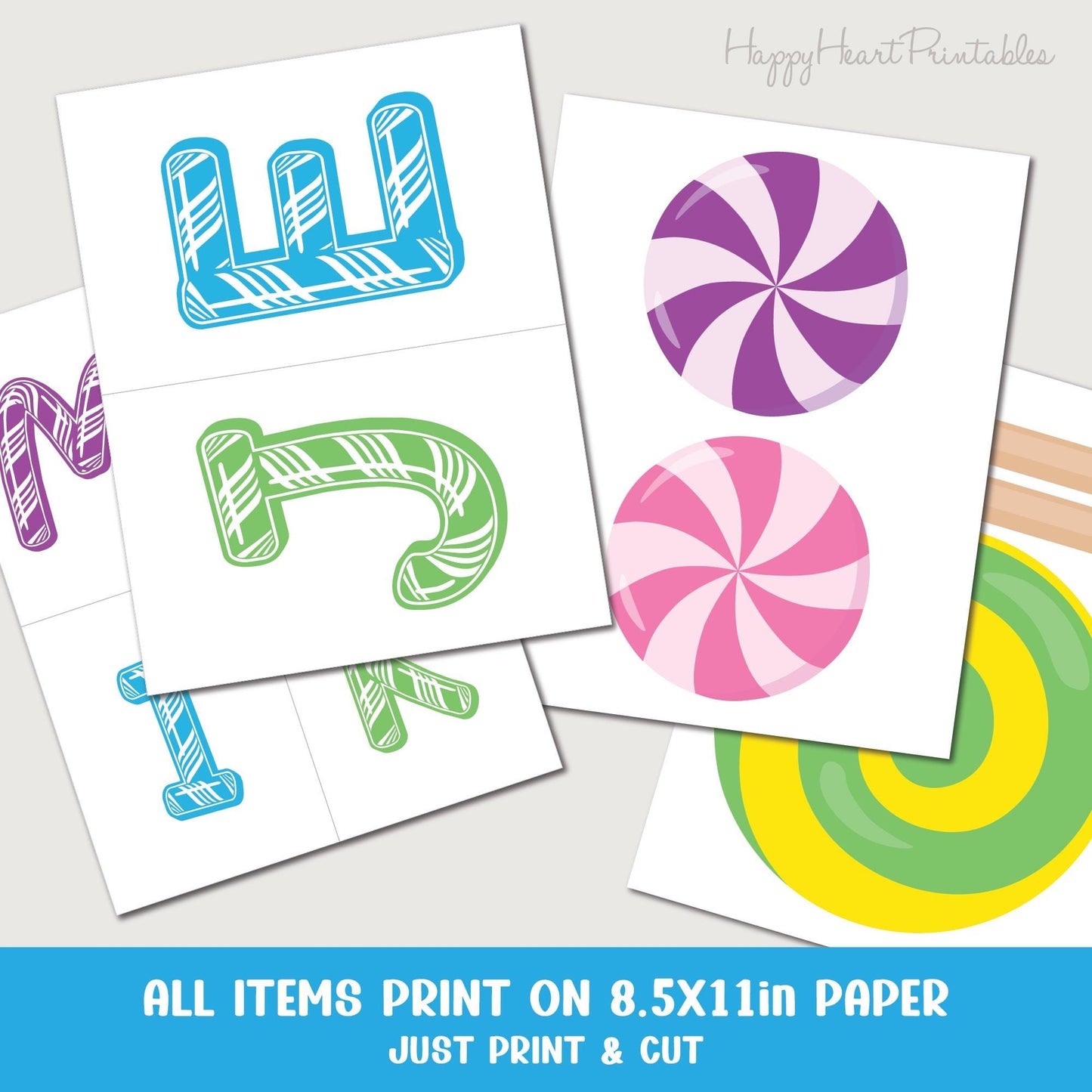 Printable Trunk or Treat Decorations - Candy Theme Trunk or Treat