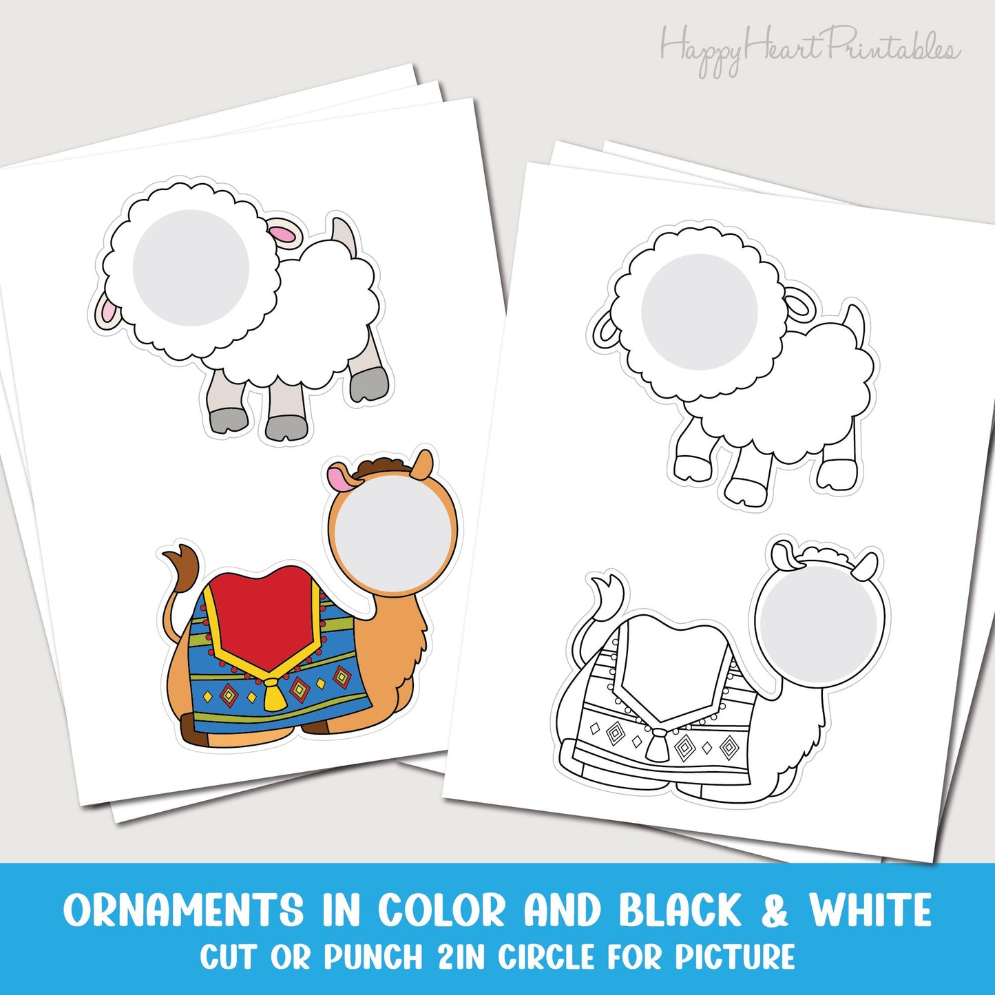 Printable Photo Nativity Christmas Ornaments
