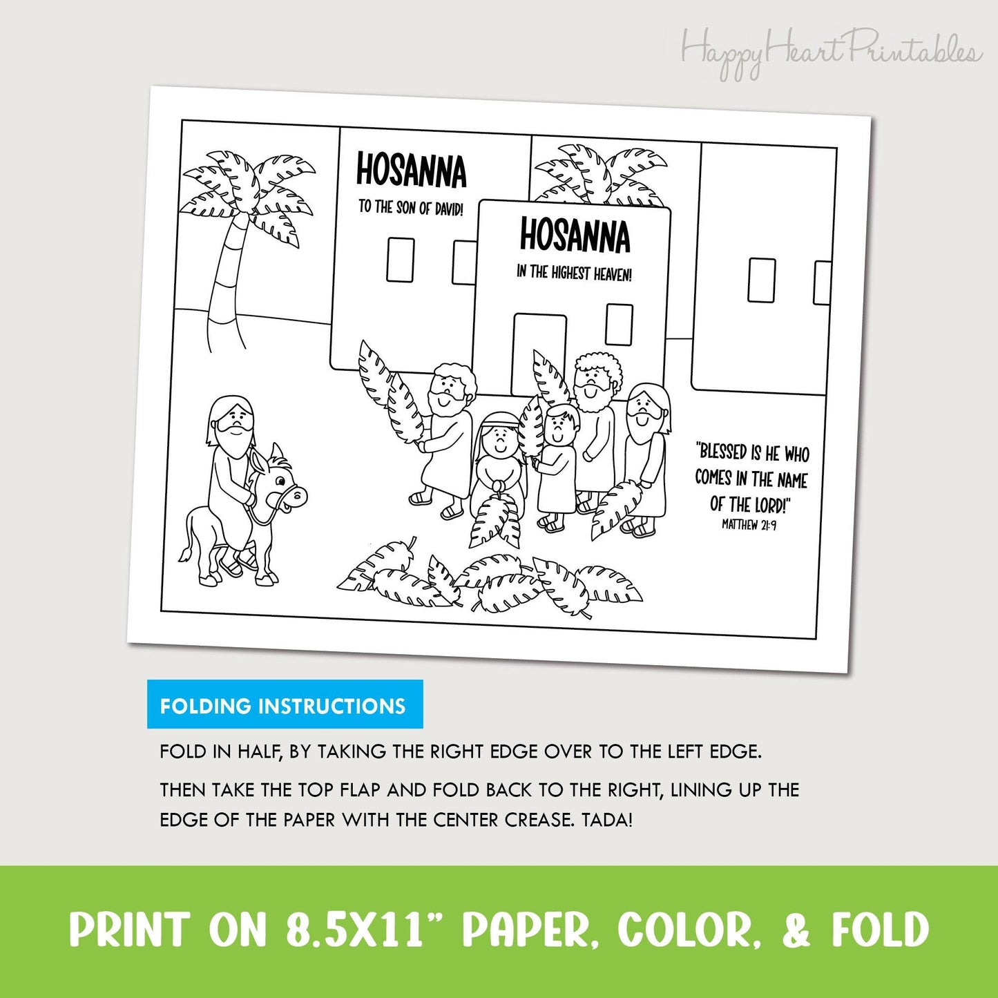 Palm Sunday Triumphal Entry Folding Surprise Craft