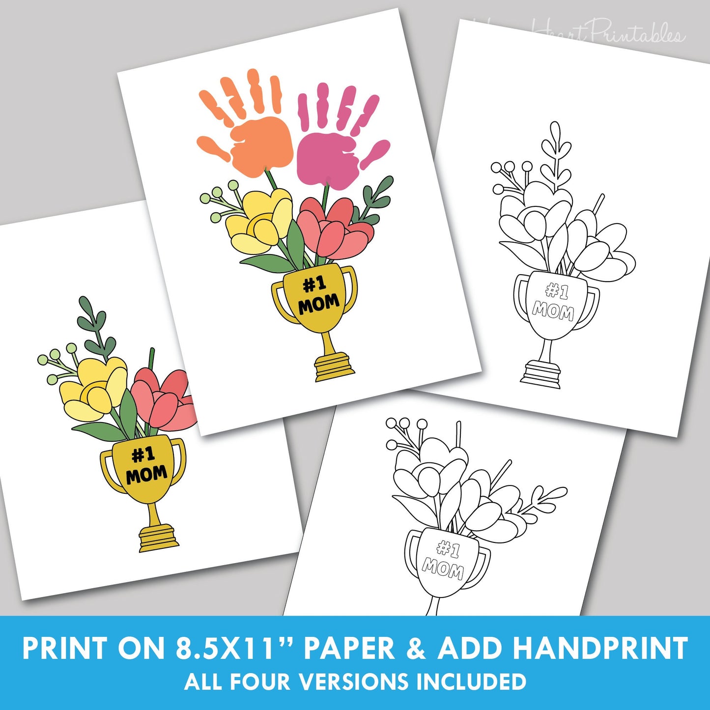 Mother's Day Trophy Handprint Flower Craft
