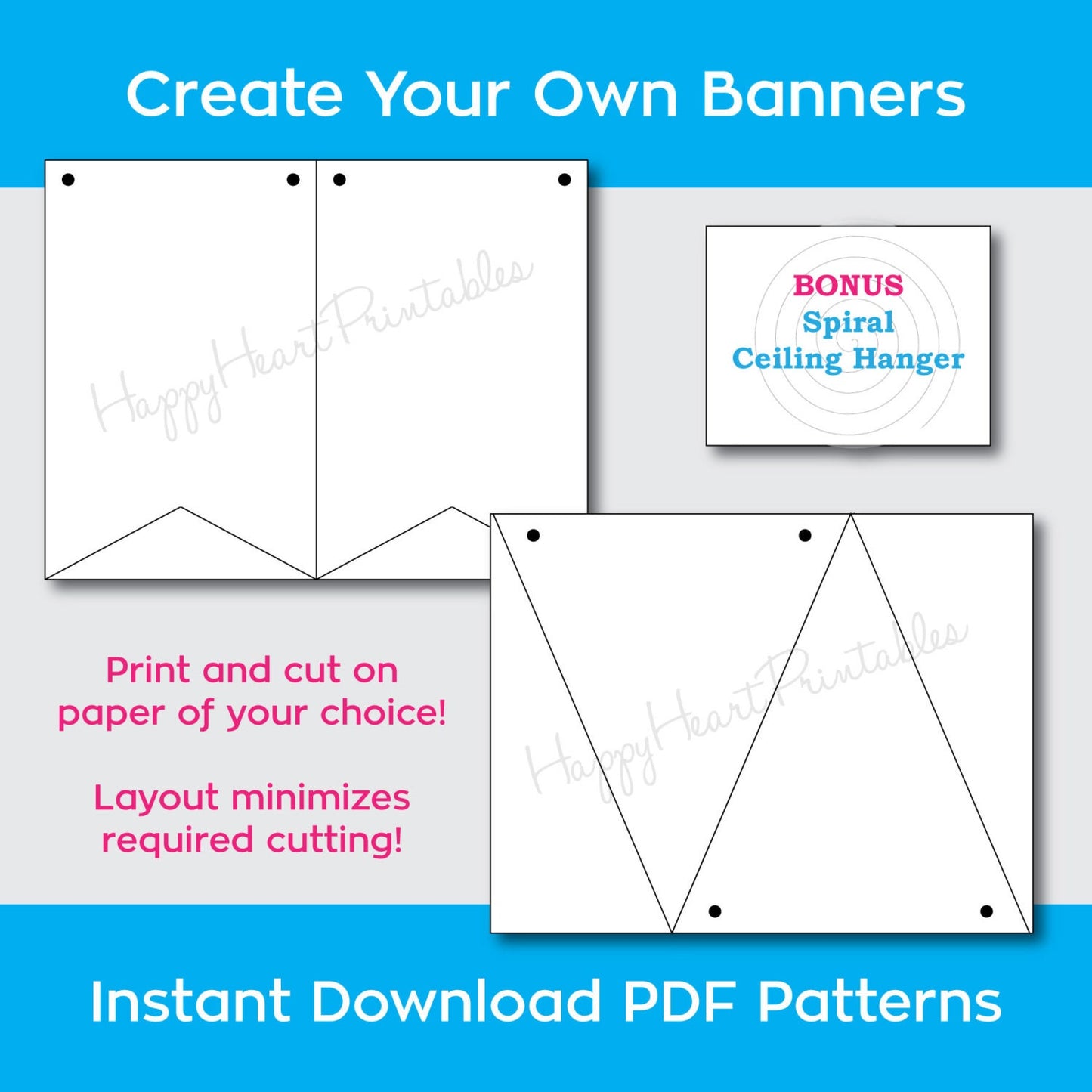 Printable Banner Pattern - Banner Template - Create your own banner