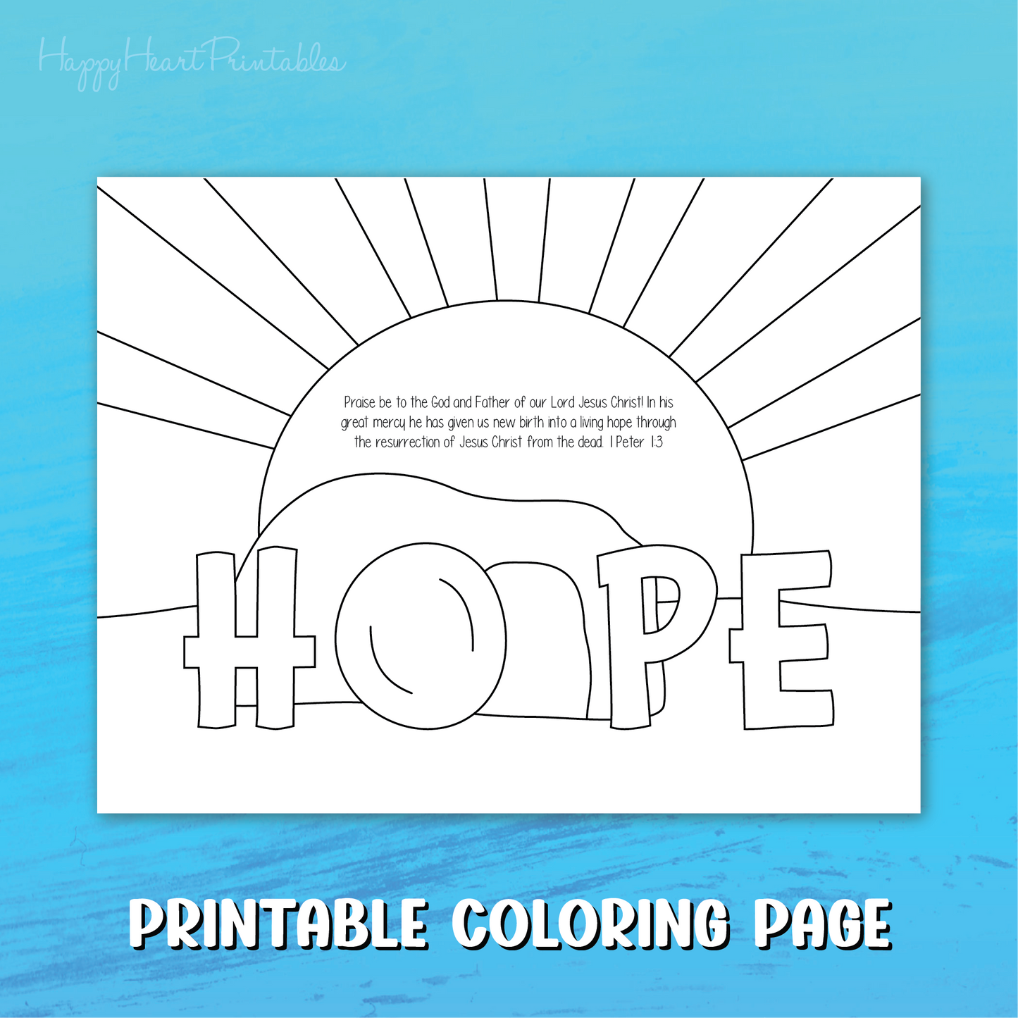 Easter Empty Tomb Coloring Sheet