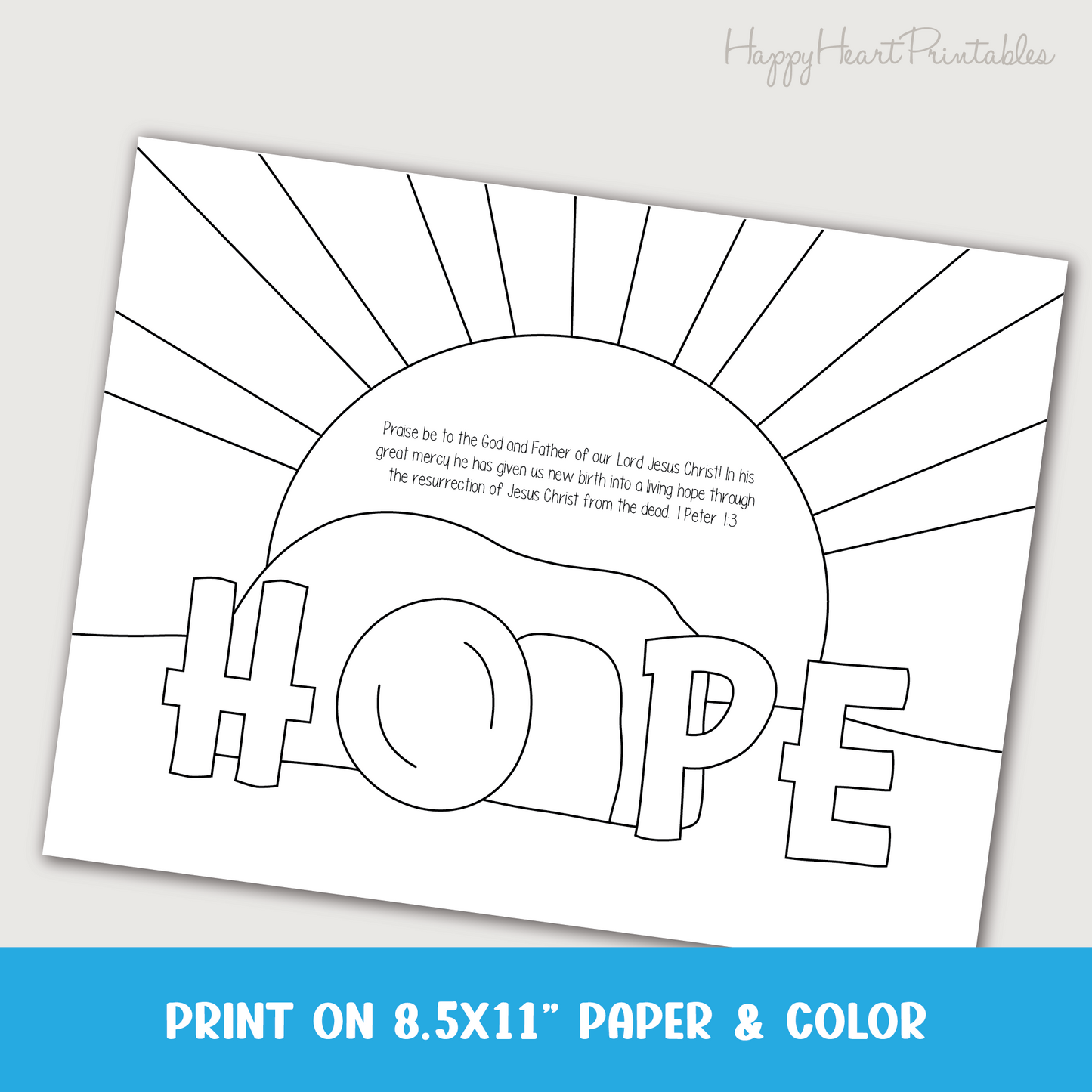 Easter Empty Tomb Coloring Sheet