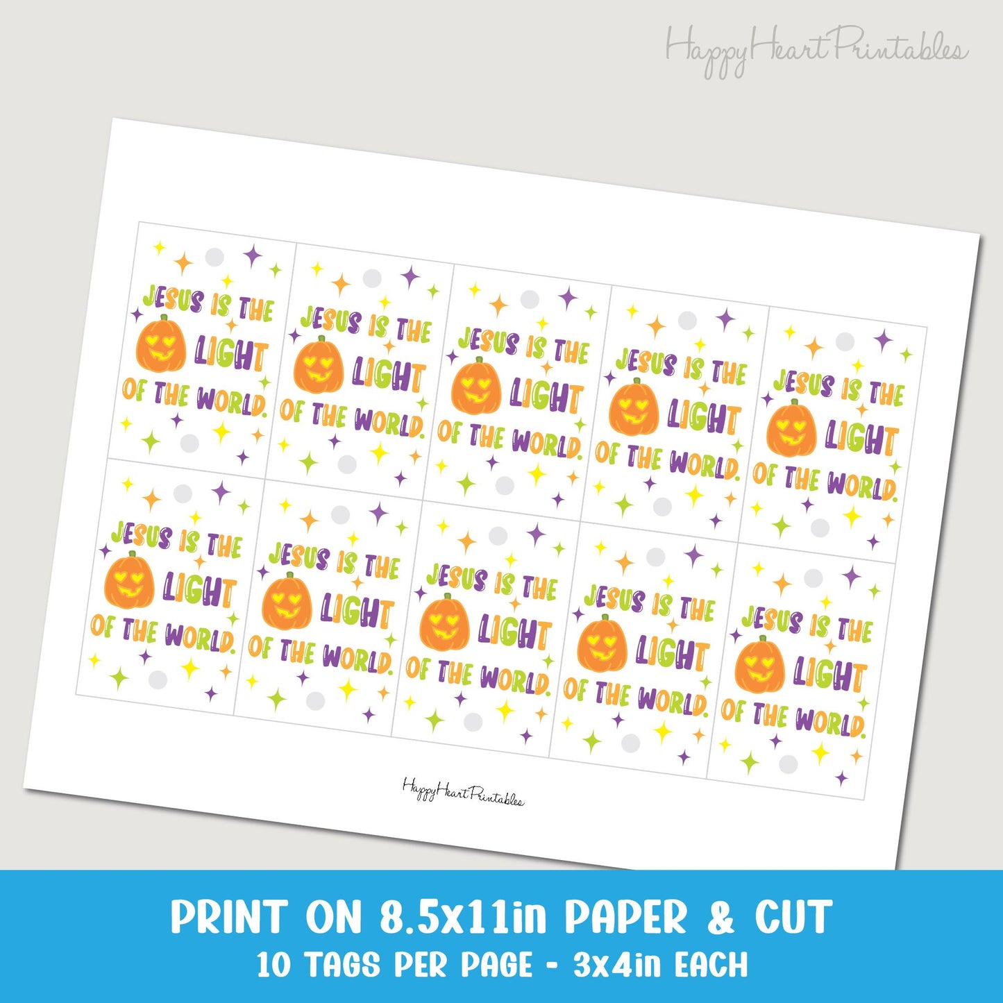Christian Halloween Glow Stick Tag Printable