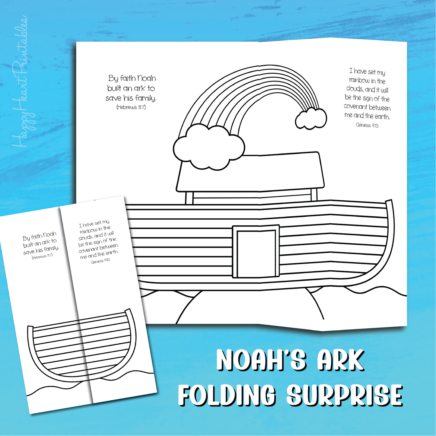 Noah's Ark Folding Surprise Bible Craft