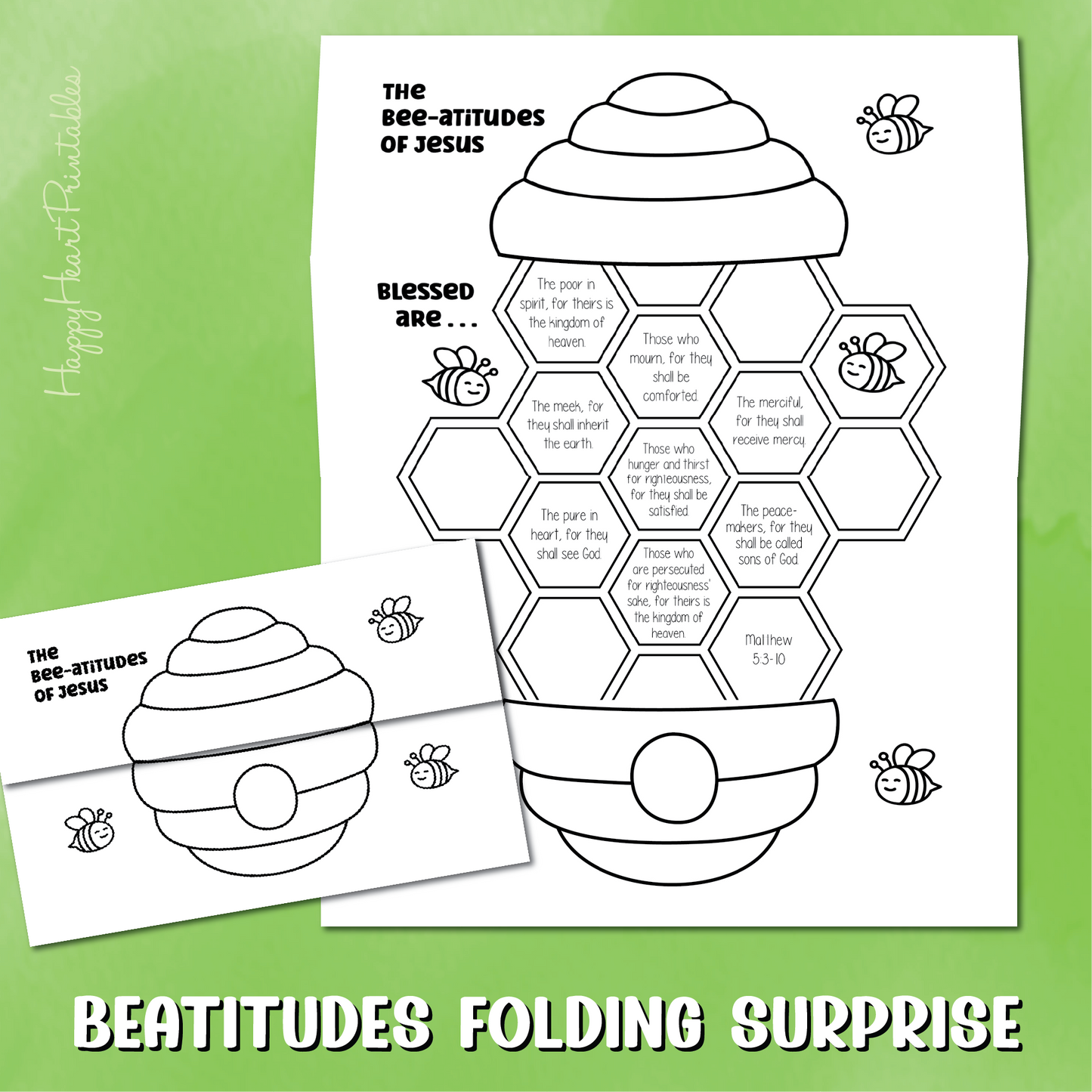 The Beatitudes Bee Hive Folding Surprise Craft