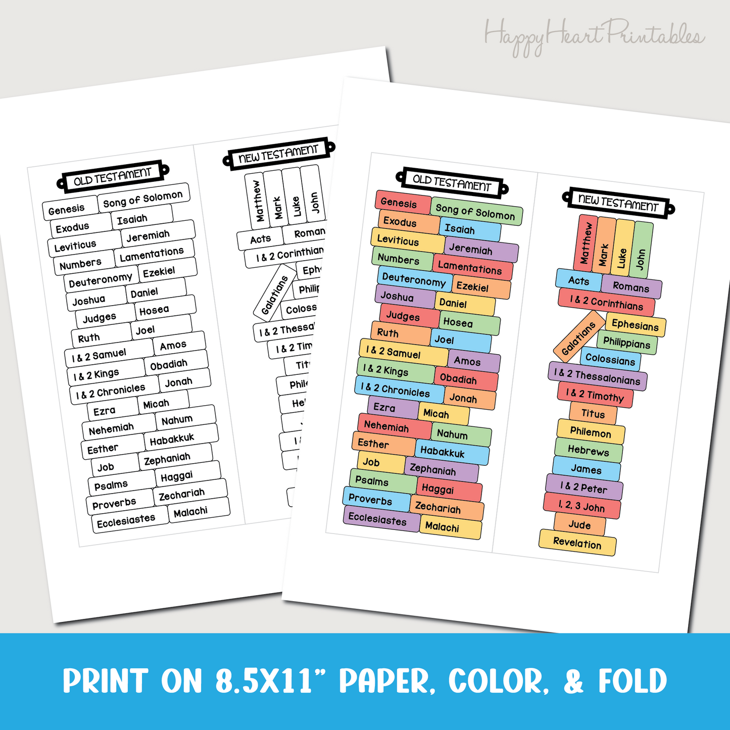 Books of the Bible Printable Bookmark