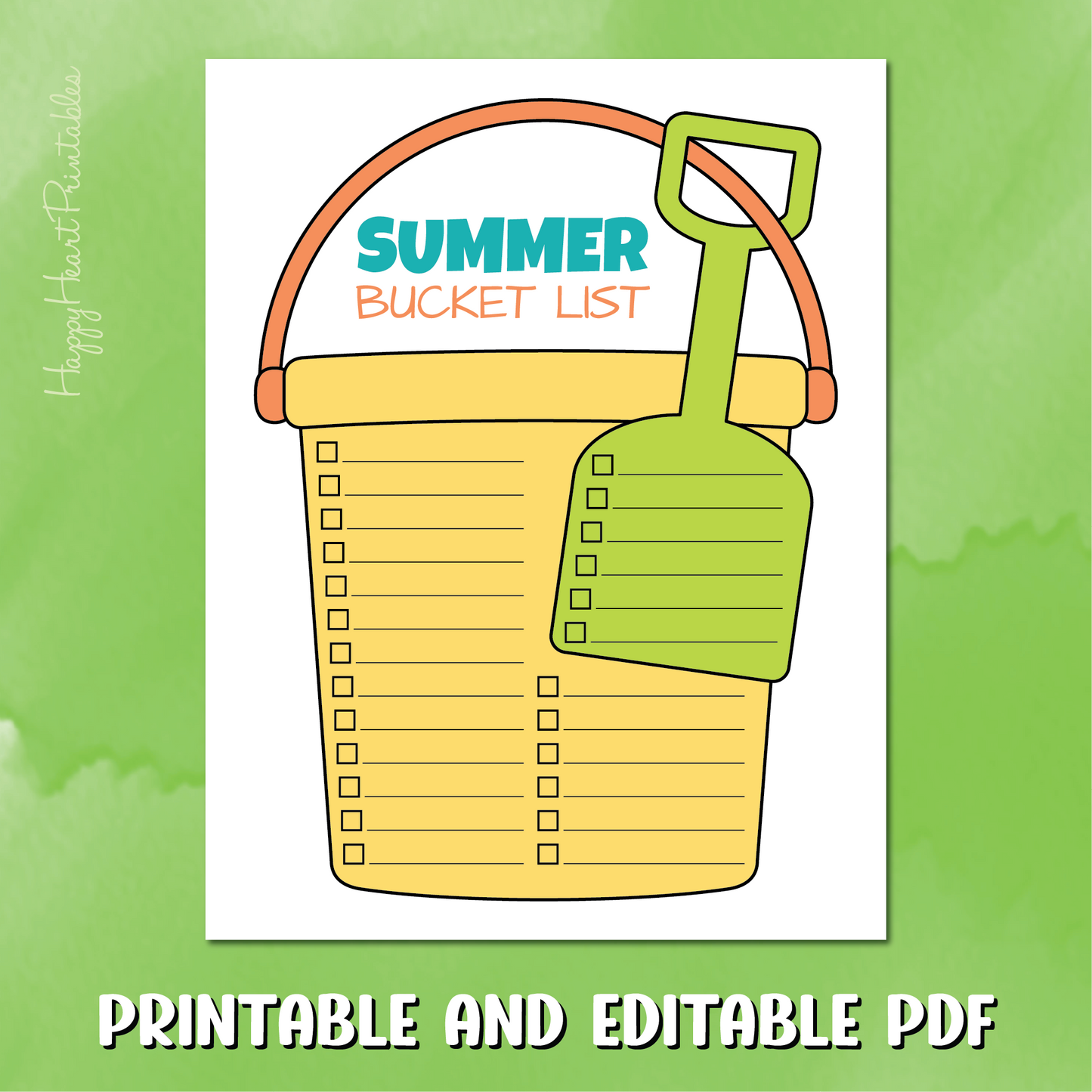 Printable Summer Bucket List