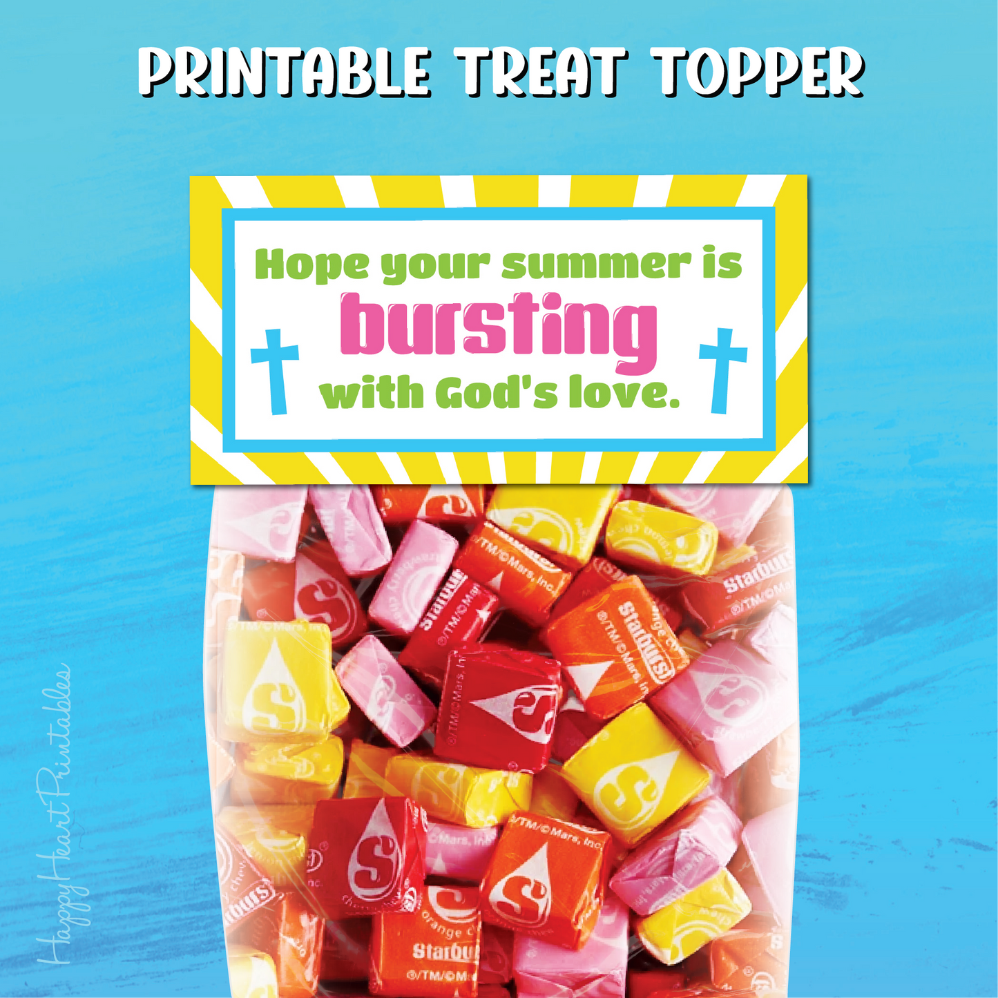 Summer Christian Treat Bag Topper