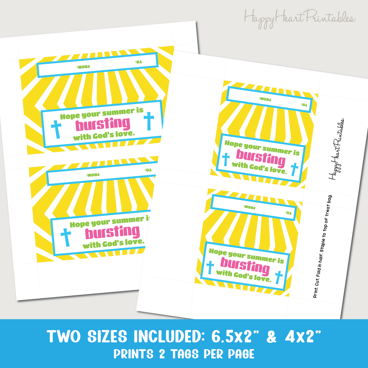 Summer Christian Treat Bag Topper