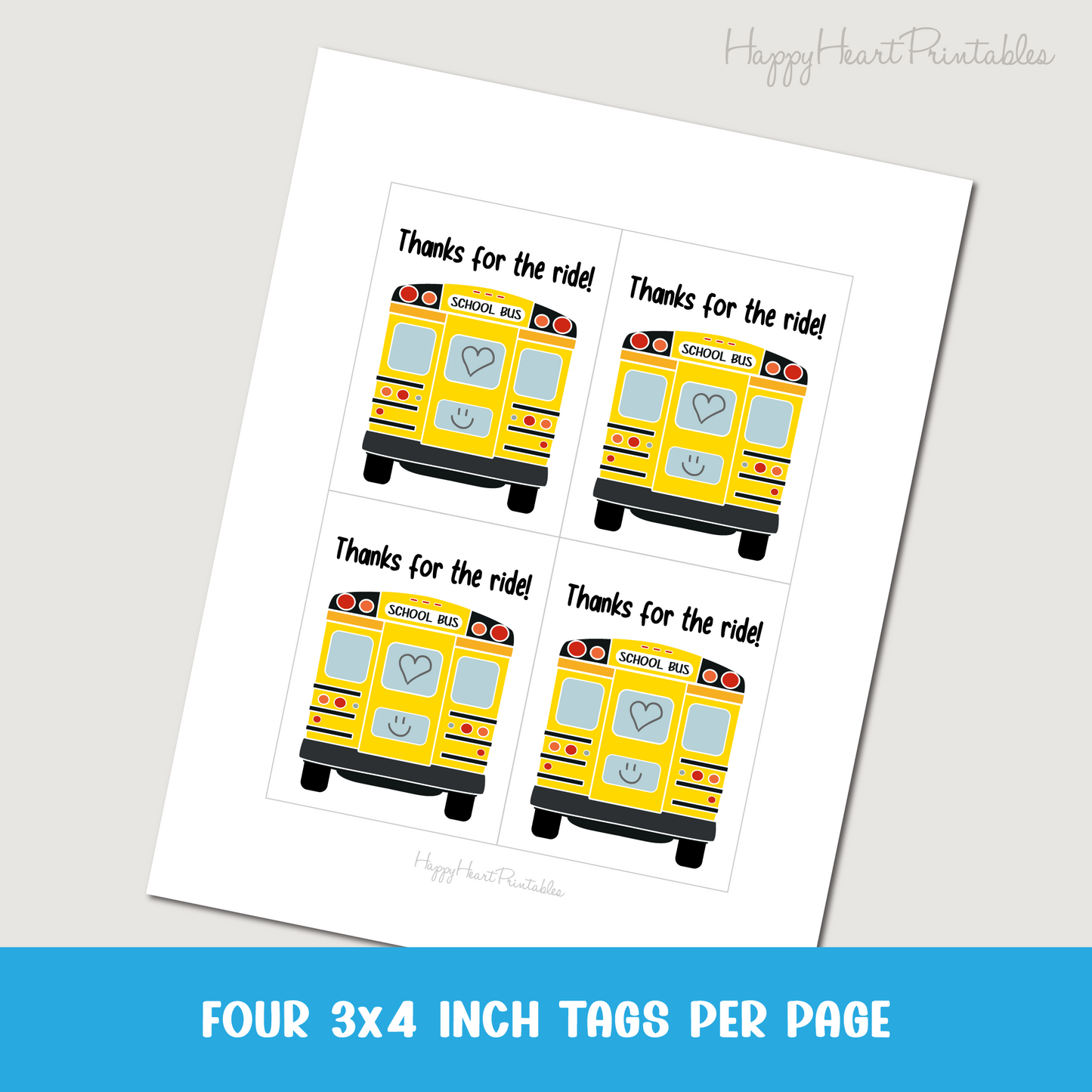 Bus Driver Appreciation Gift Tag