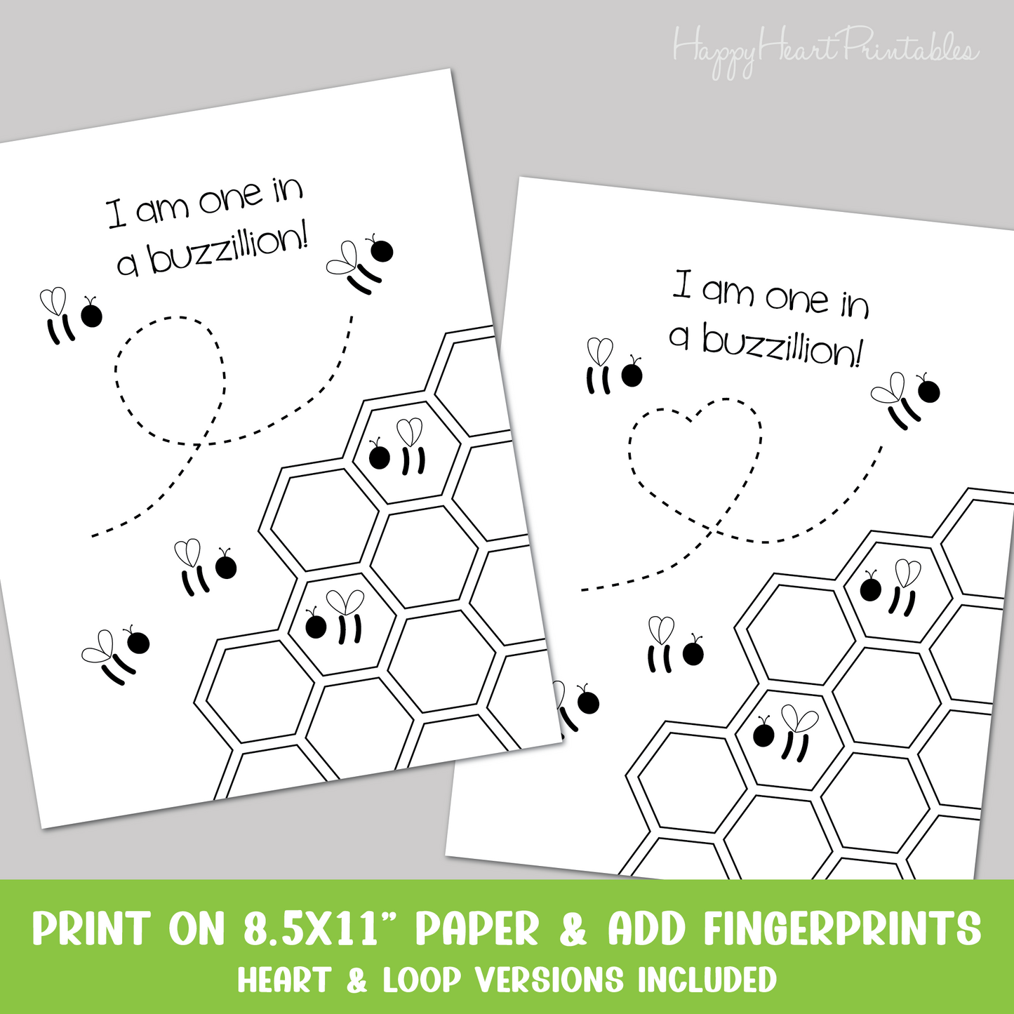 Fingerprint Bee Craft - One in a Buzzillion