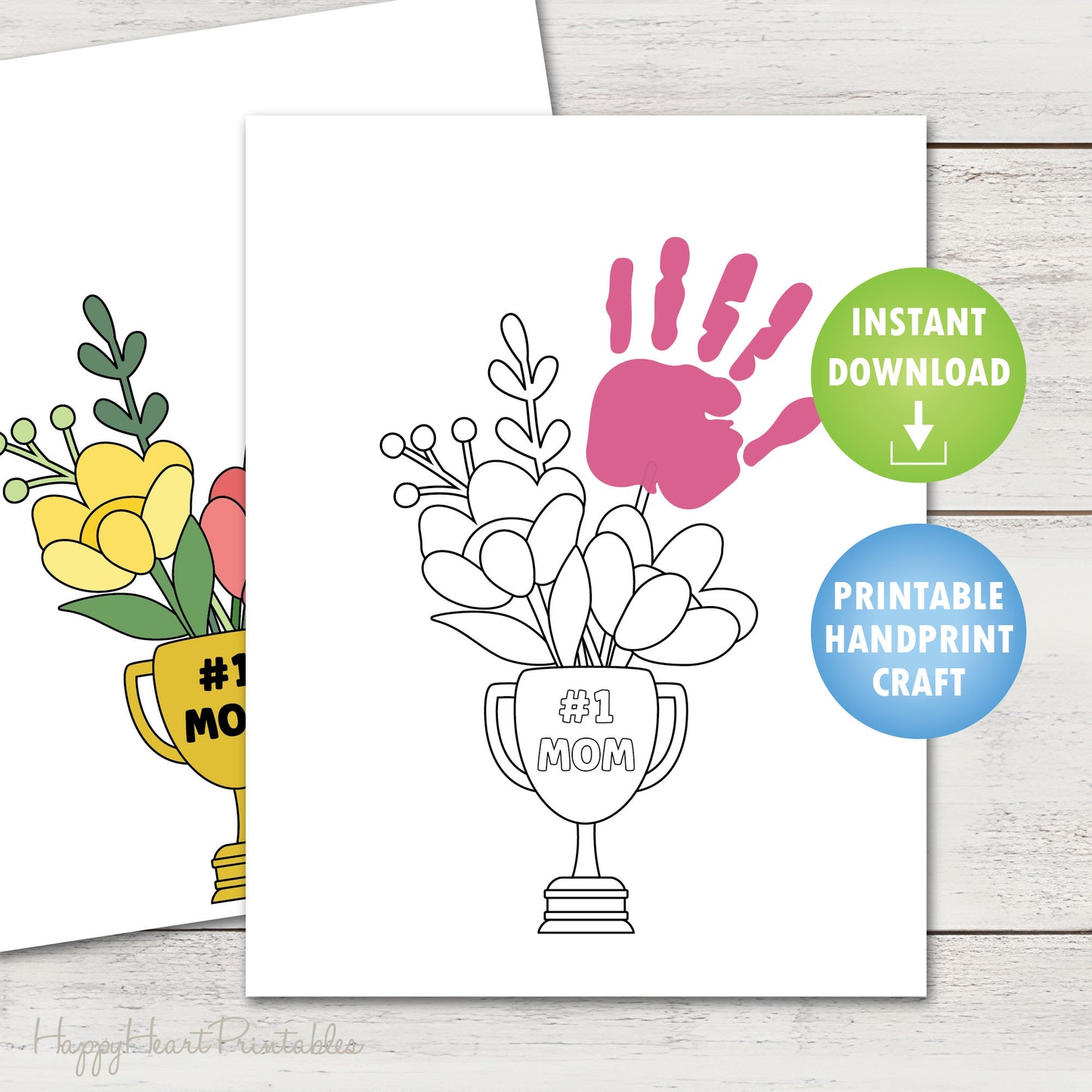 Mother's Day Trophy Handprint Flower Craft