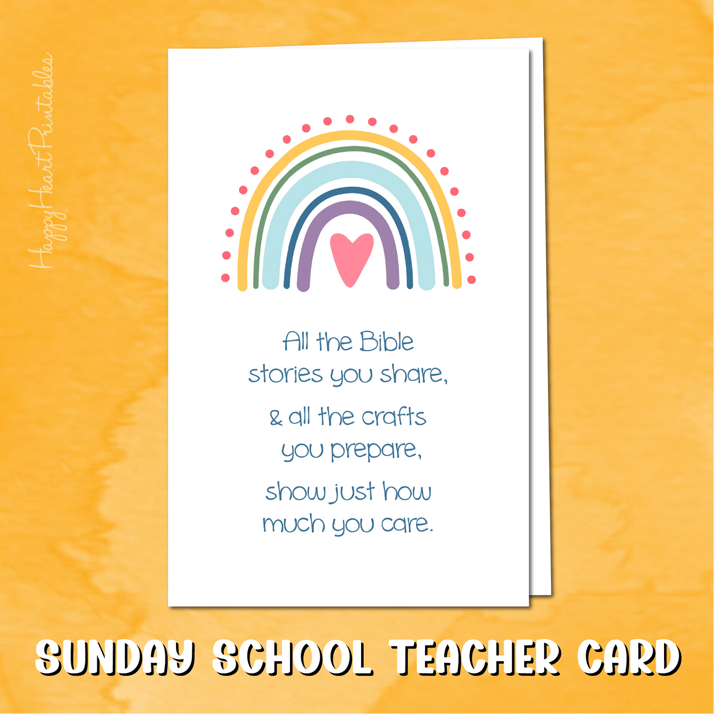Sunday School Teacher Thank You Card