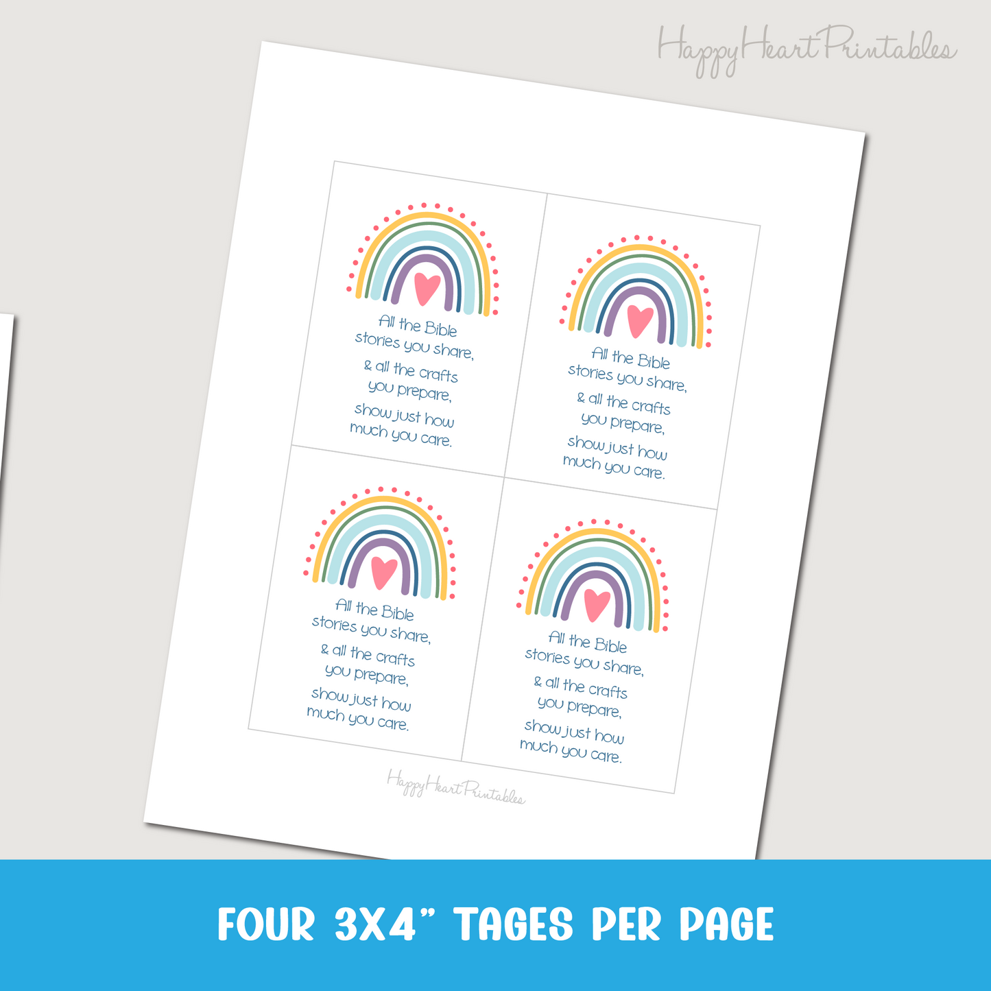 Sunday School Teacher Gift Tag