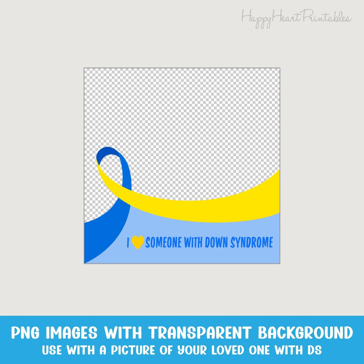 World Down Syndrome Day Social Media Photo Frame - PNG & Canva Template