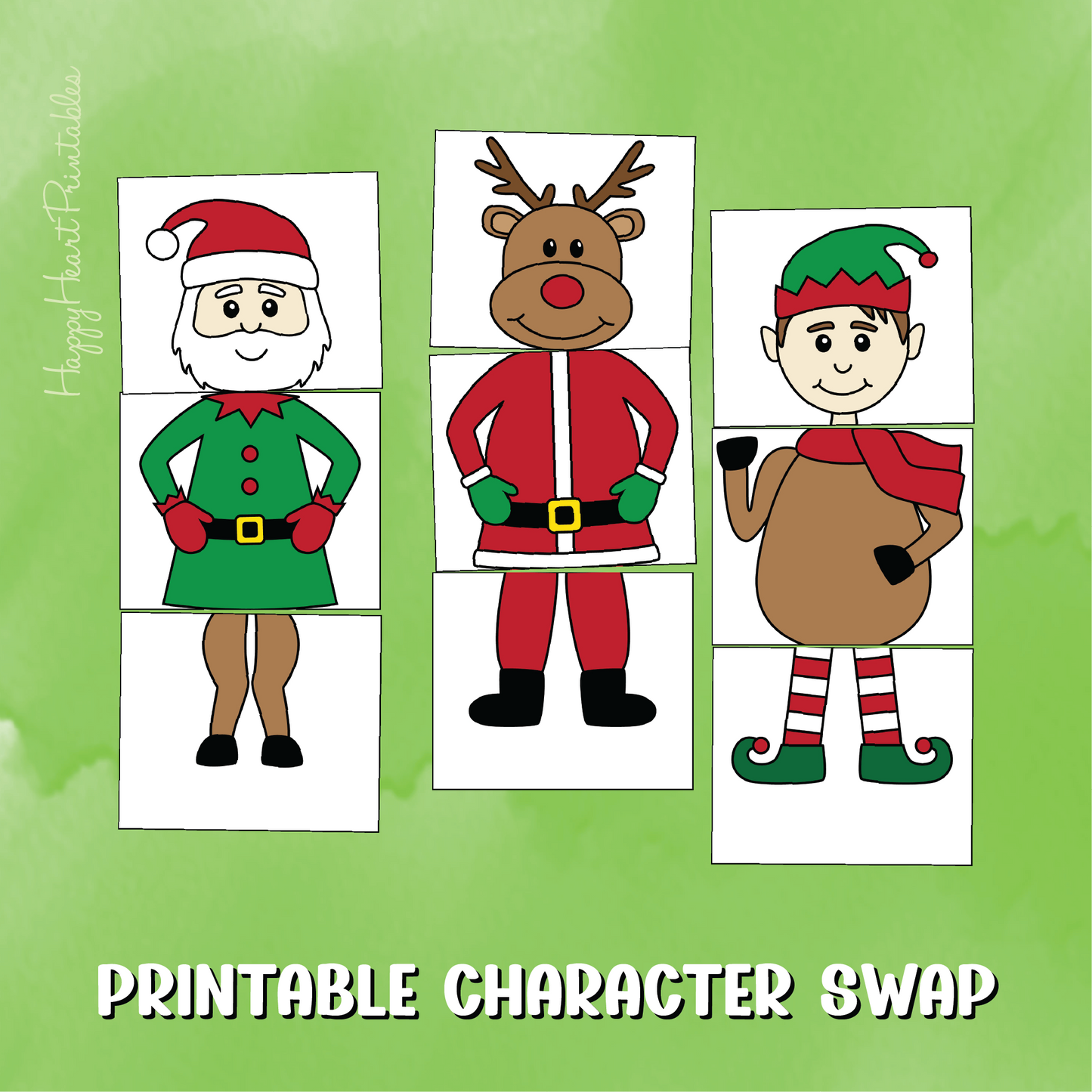 Christmas Character Swap Printable Craft