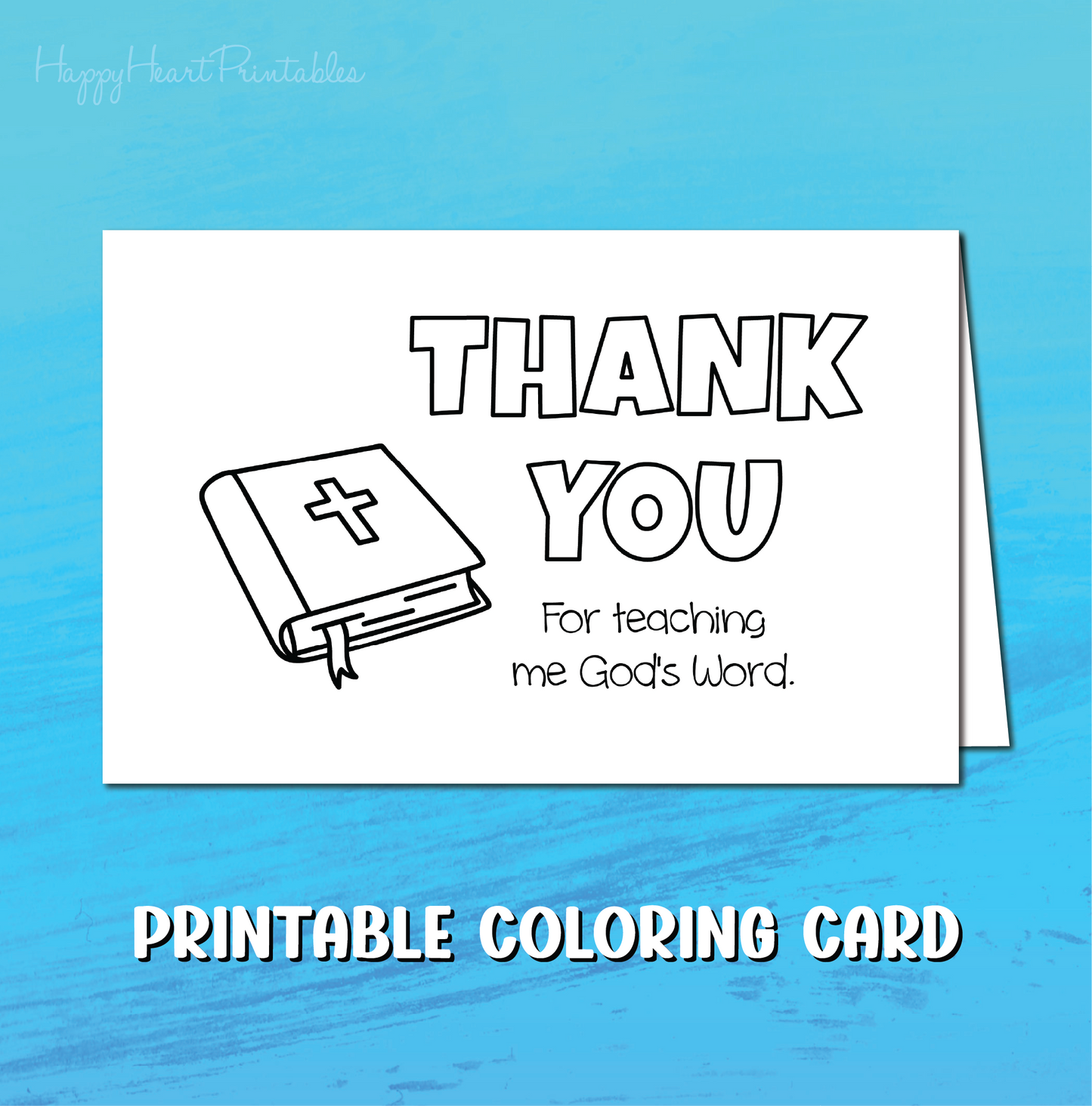 Sunday School Teacher Thank You Card