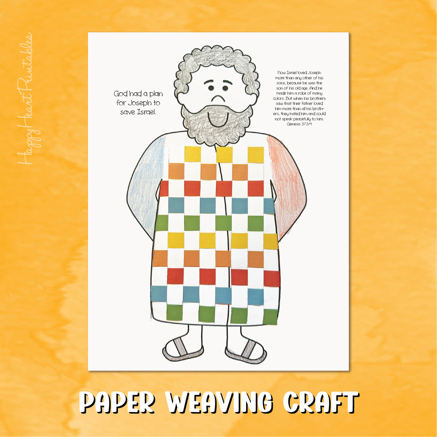 Joseph's Coat of Many Colors Paper Weaving Craft