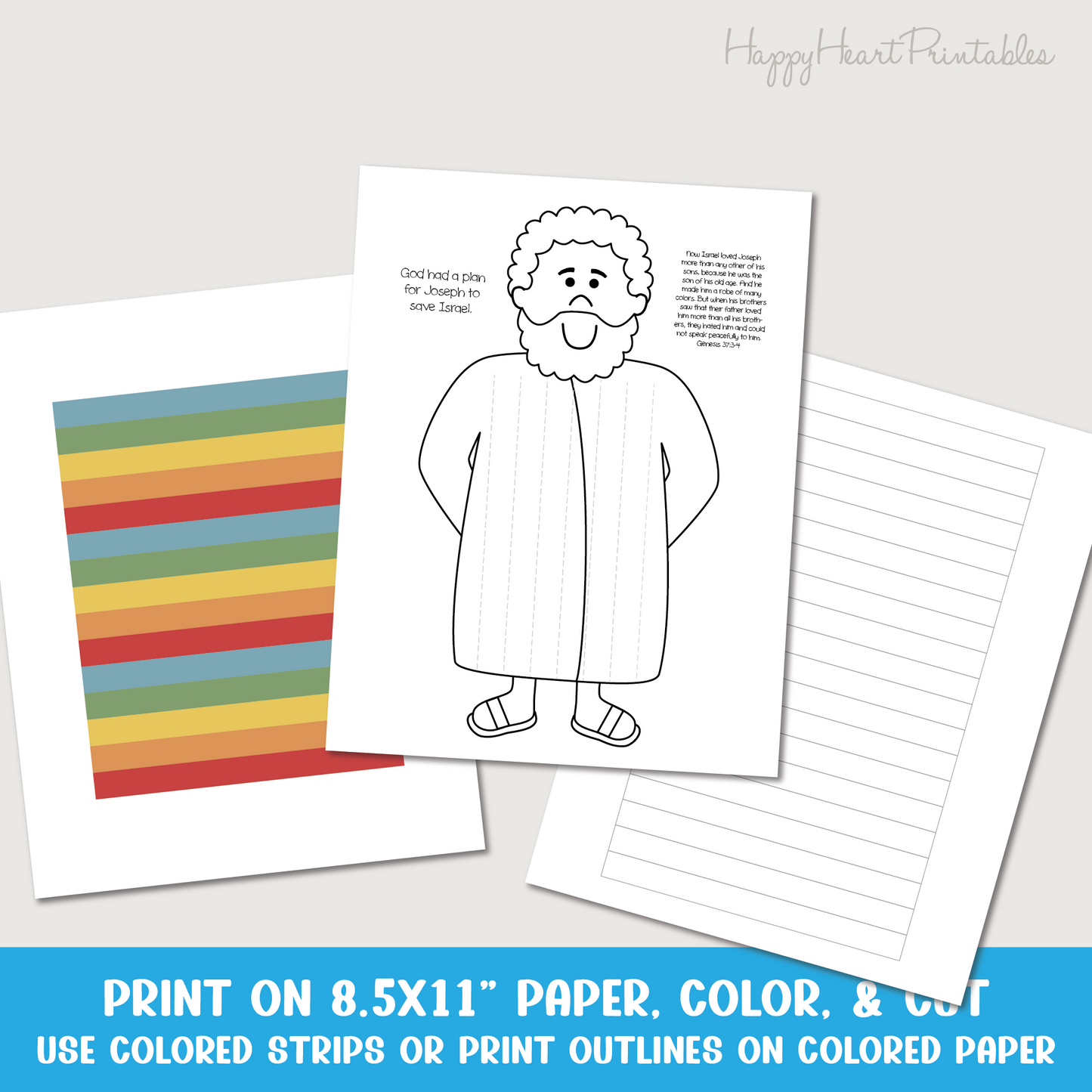 Joseph's Coat of Many Colors Paper Weaving Craft