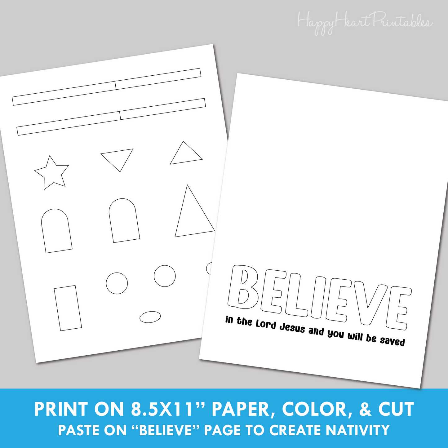 Printable Nativity Craft - Cut and Paste Manger Scene