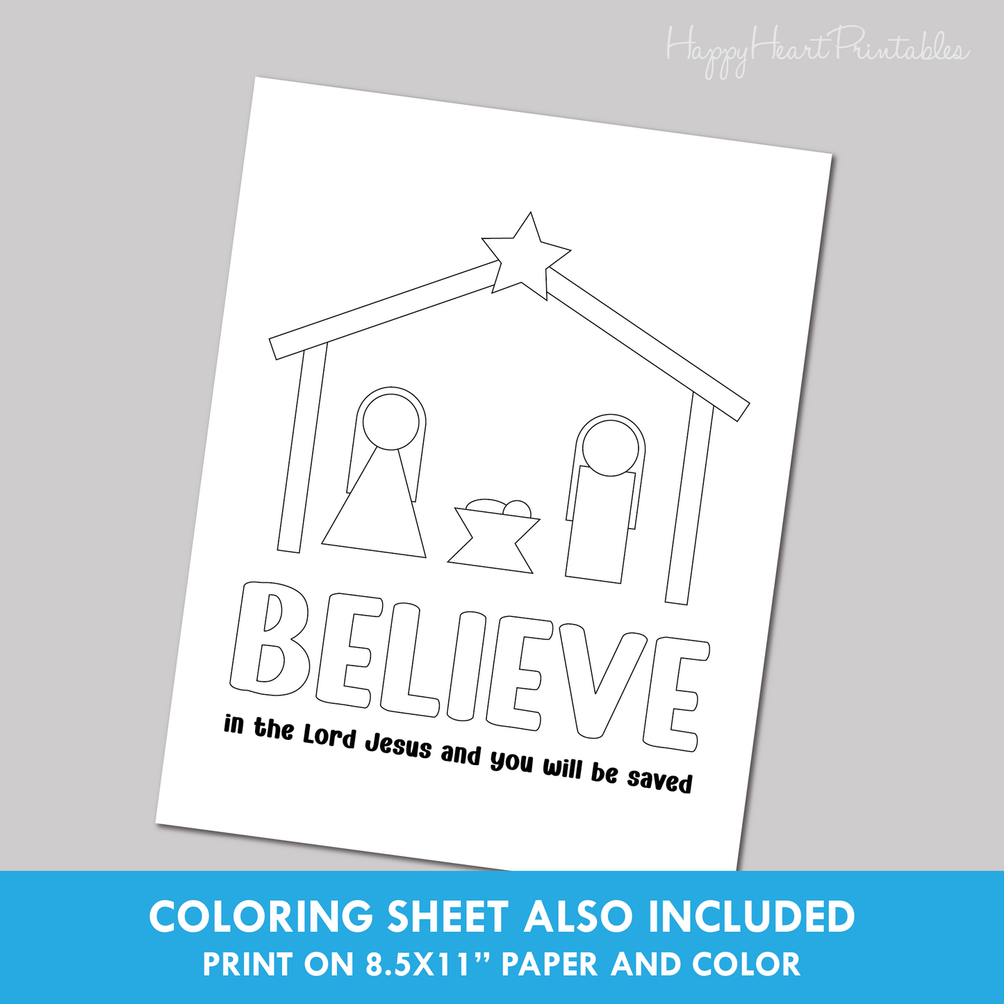 Printable Nativity Craft - Cut and Paste Manger Scene