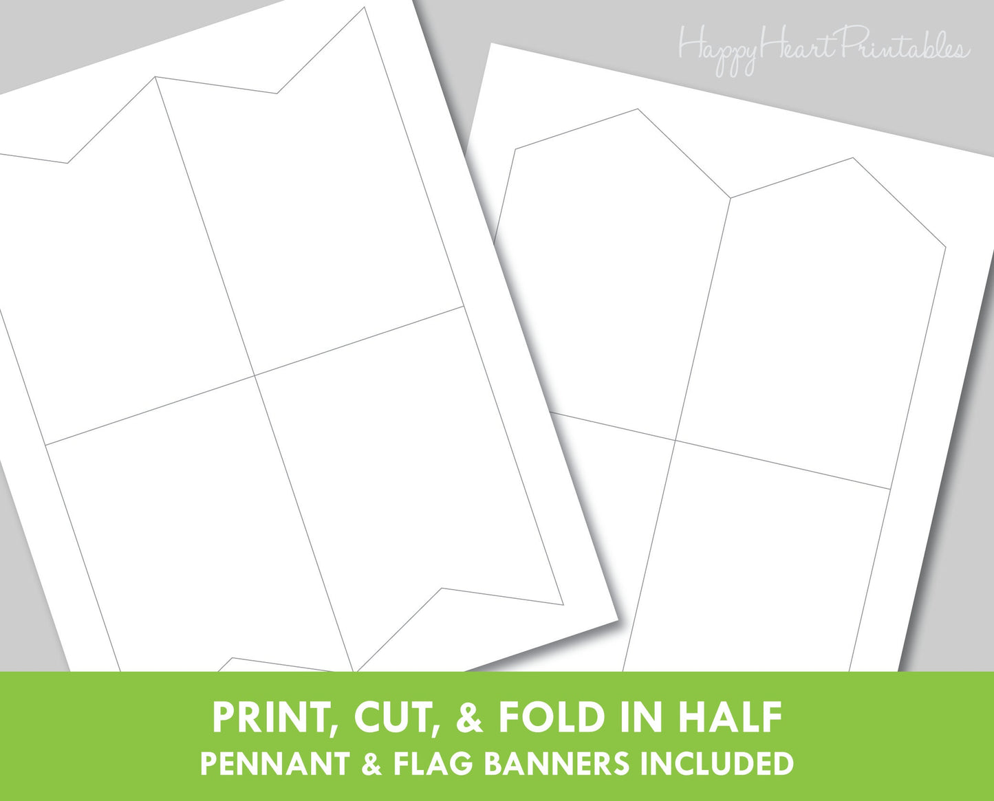 Printable Folded Banner Pattern - Banner Template - Create your own banner
