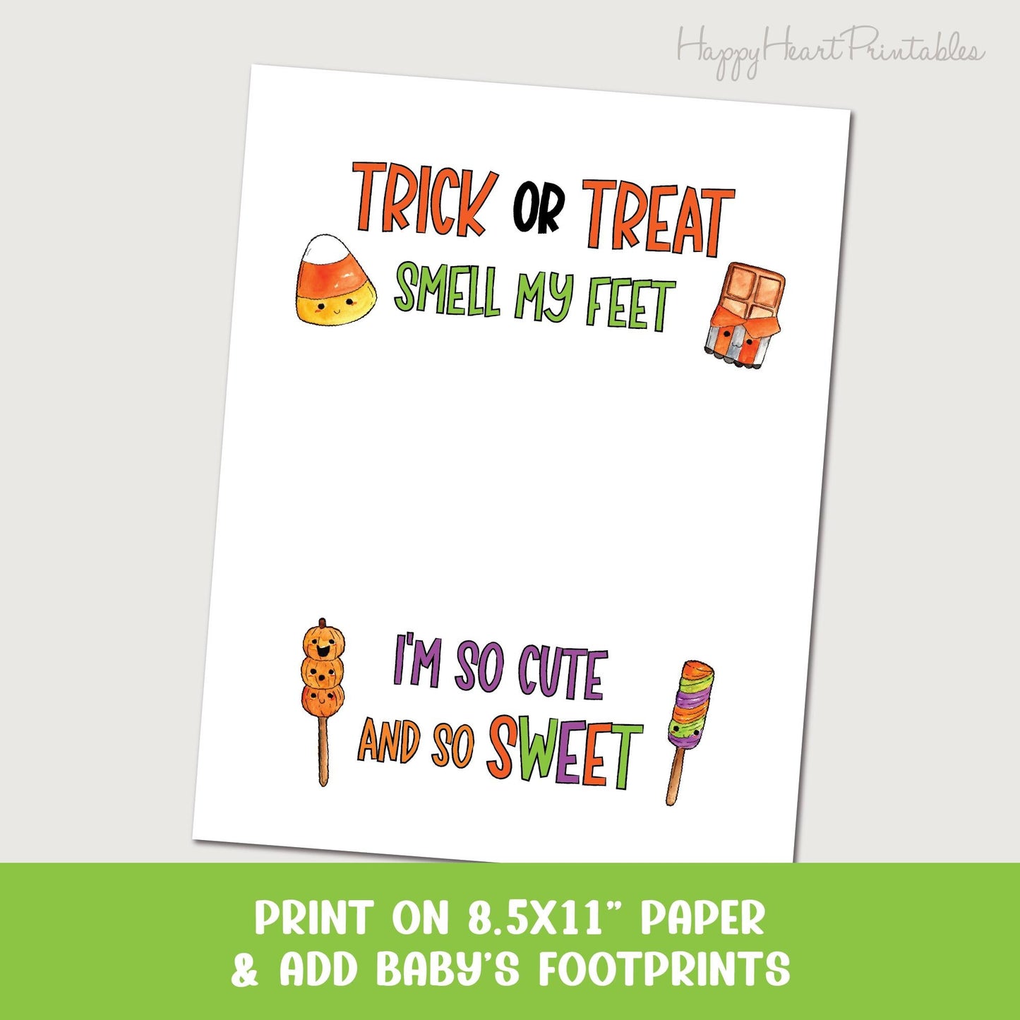 Halloween Footprint Craft - Smell My Feet