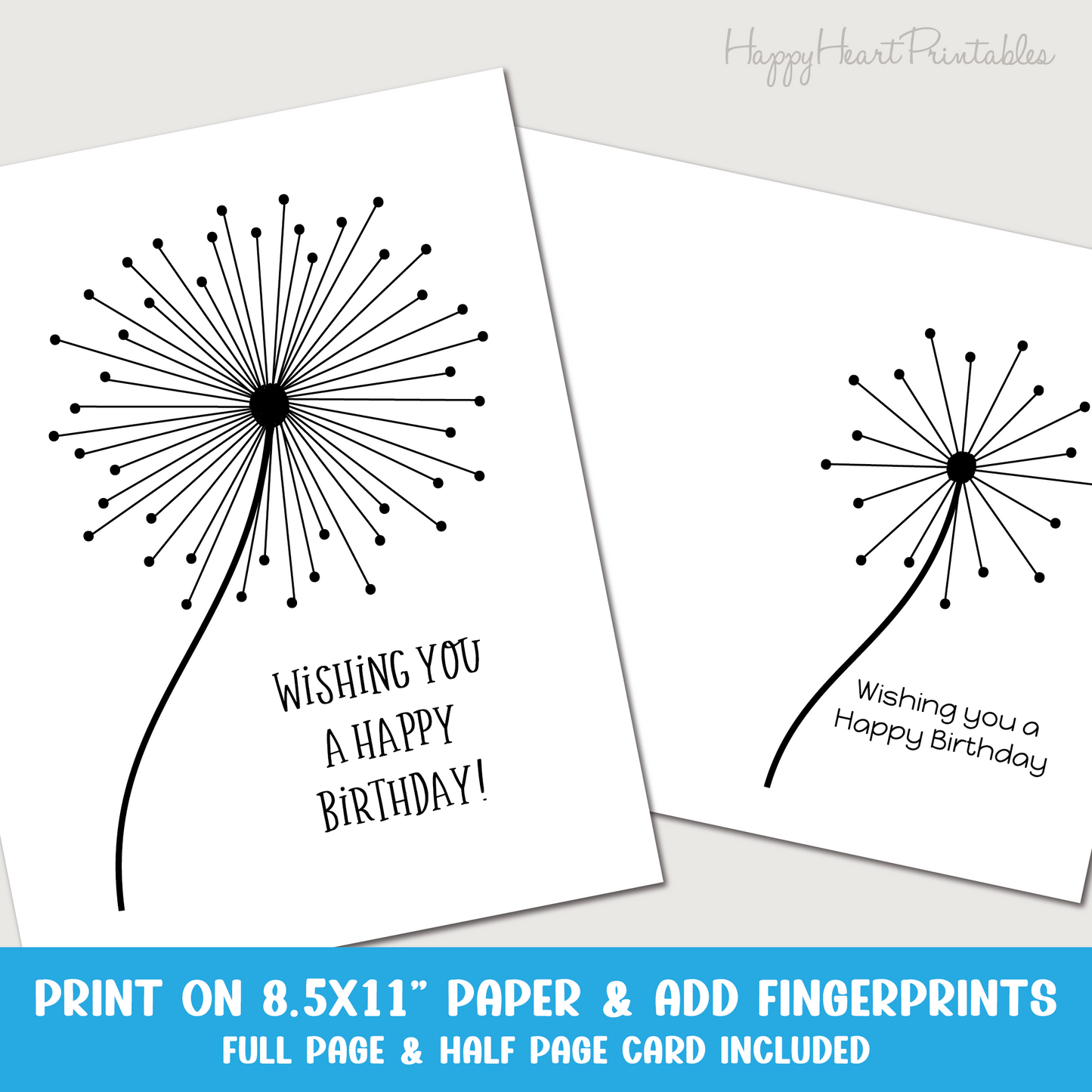 Birthday Fingerprint Dandelion Craft