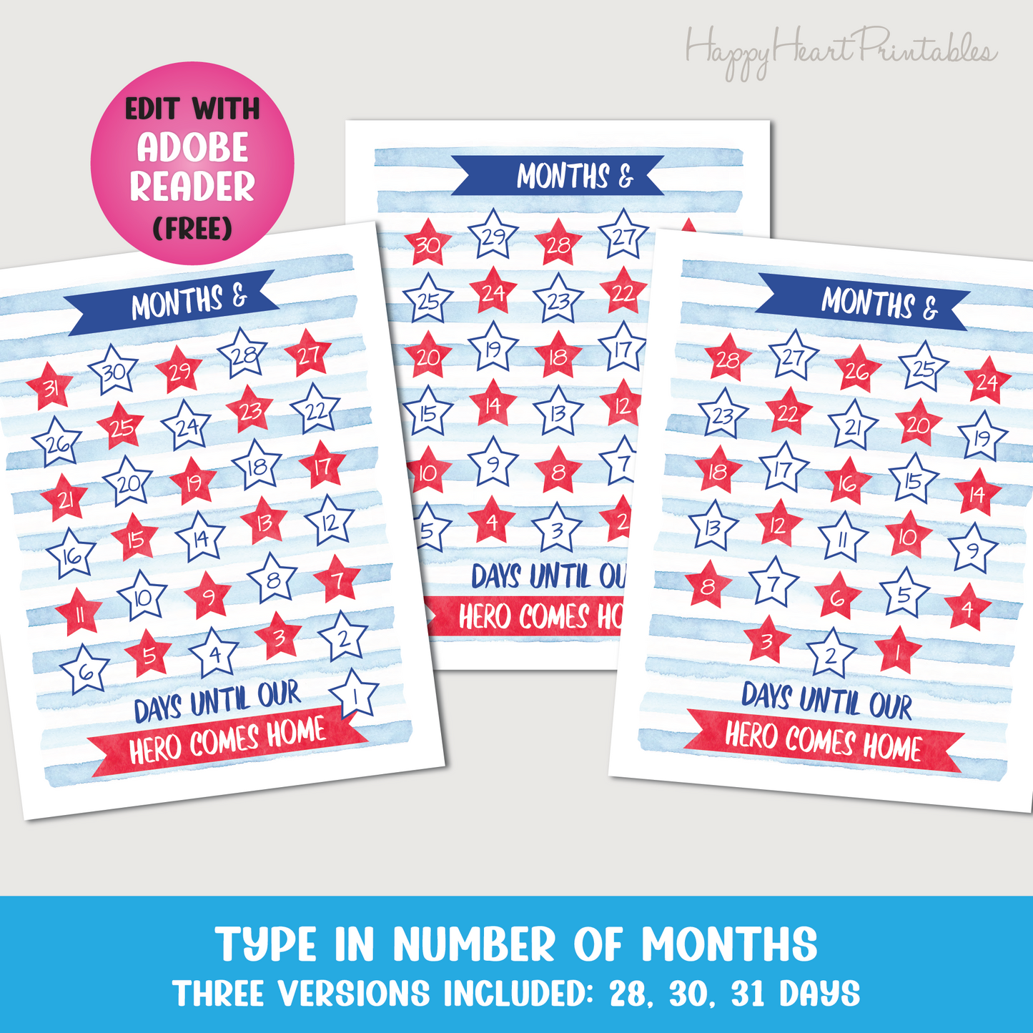 Printable Deployment Countdown