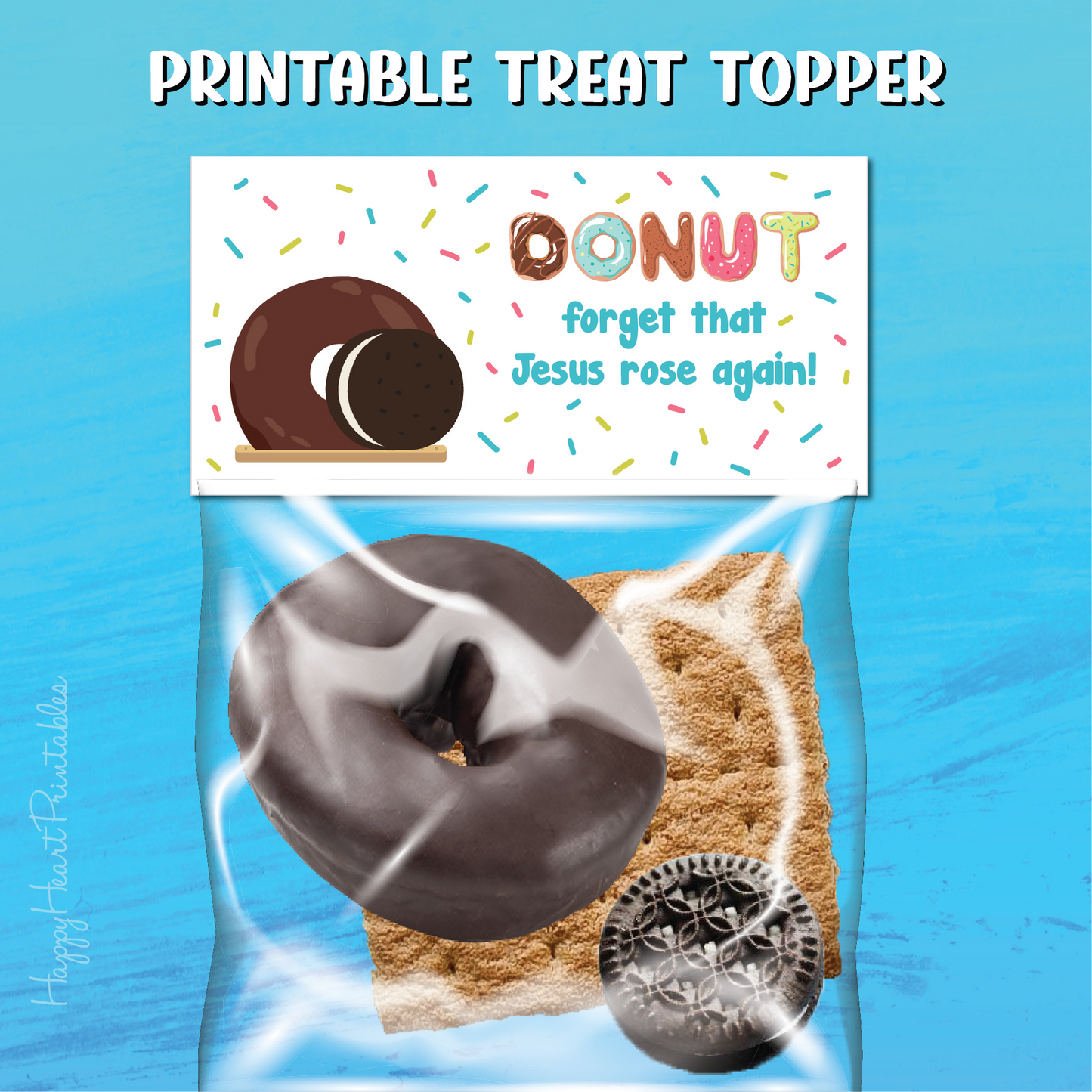 Donut Empty Tomb Treat Topper - Christian Easter Treat Topper