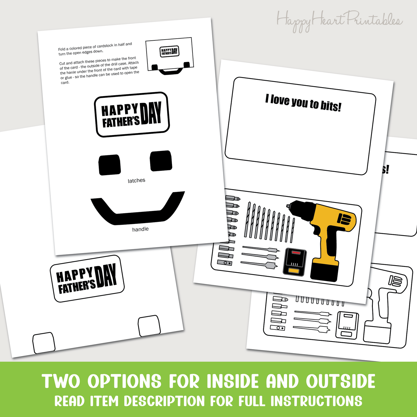 Drill Set Father's Day Printable Card