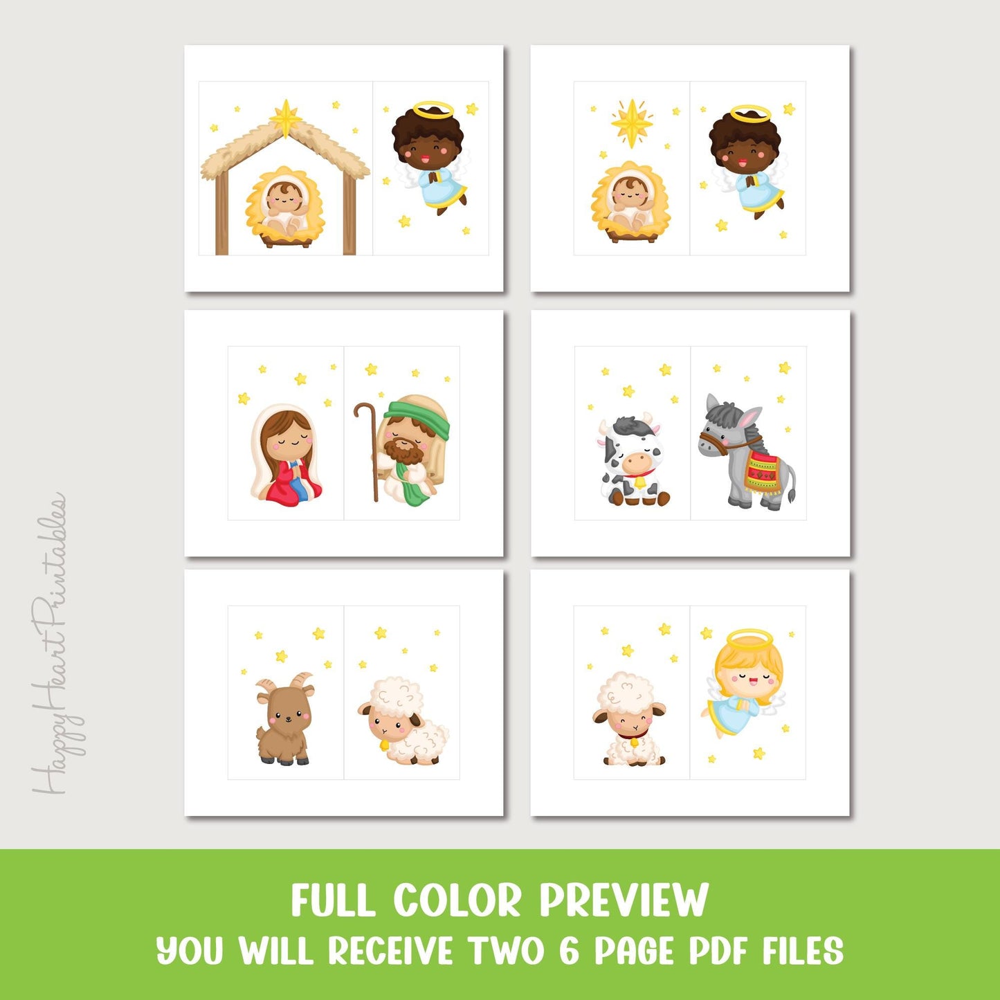 Nativity Garland - Christmas Banner - Printable