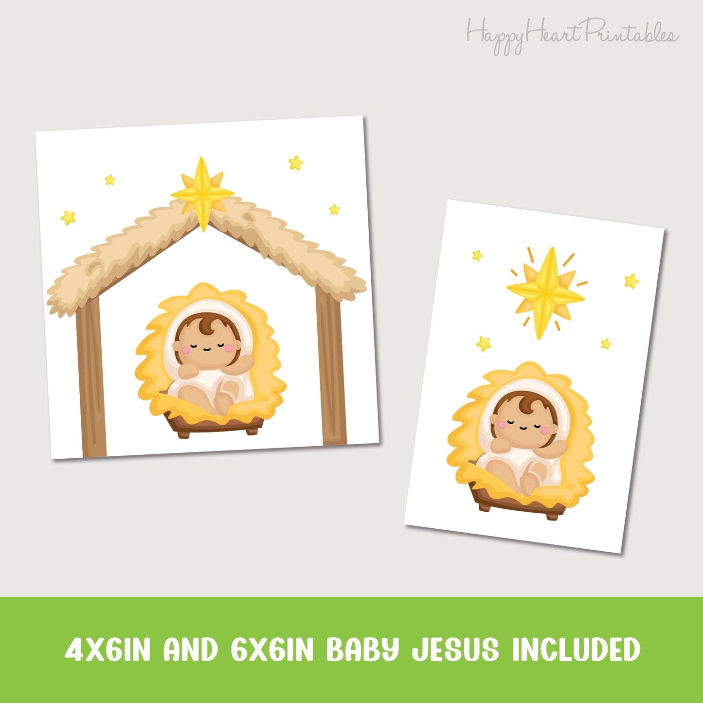 Nativity Garland - Christmas Banner - Printable