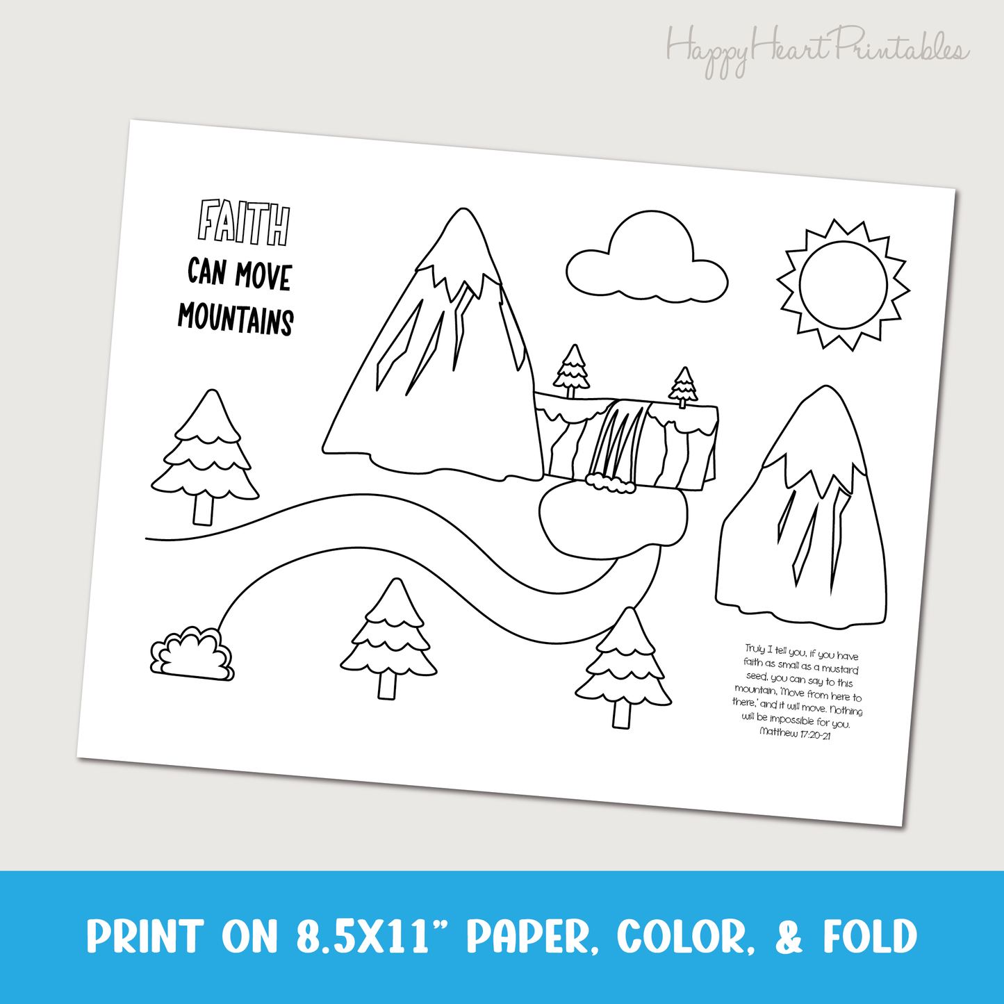 Faith Moves Mountains Folding Surprise Bible Craft