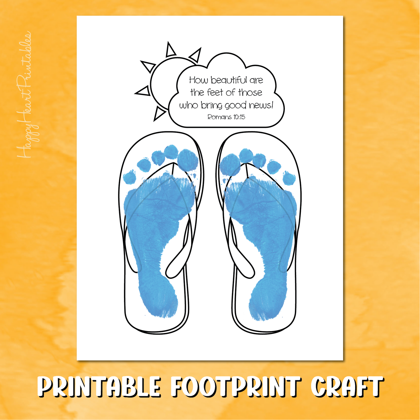Flip Flop Footprint Bible Craft
