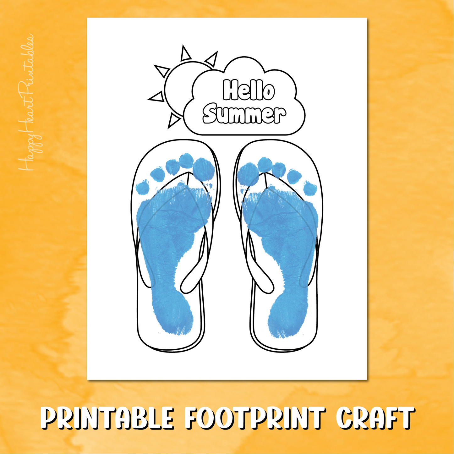 Flip Flop Footprint Summer Craft