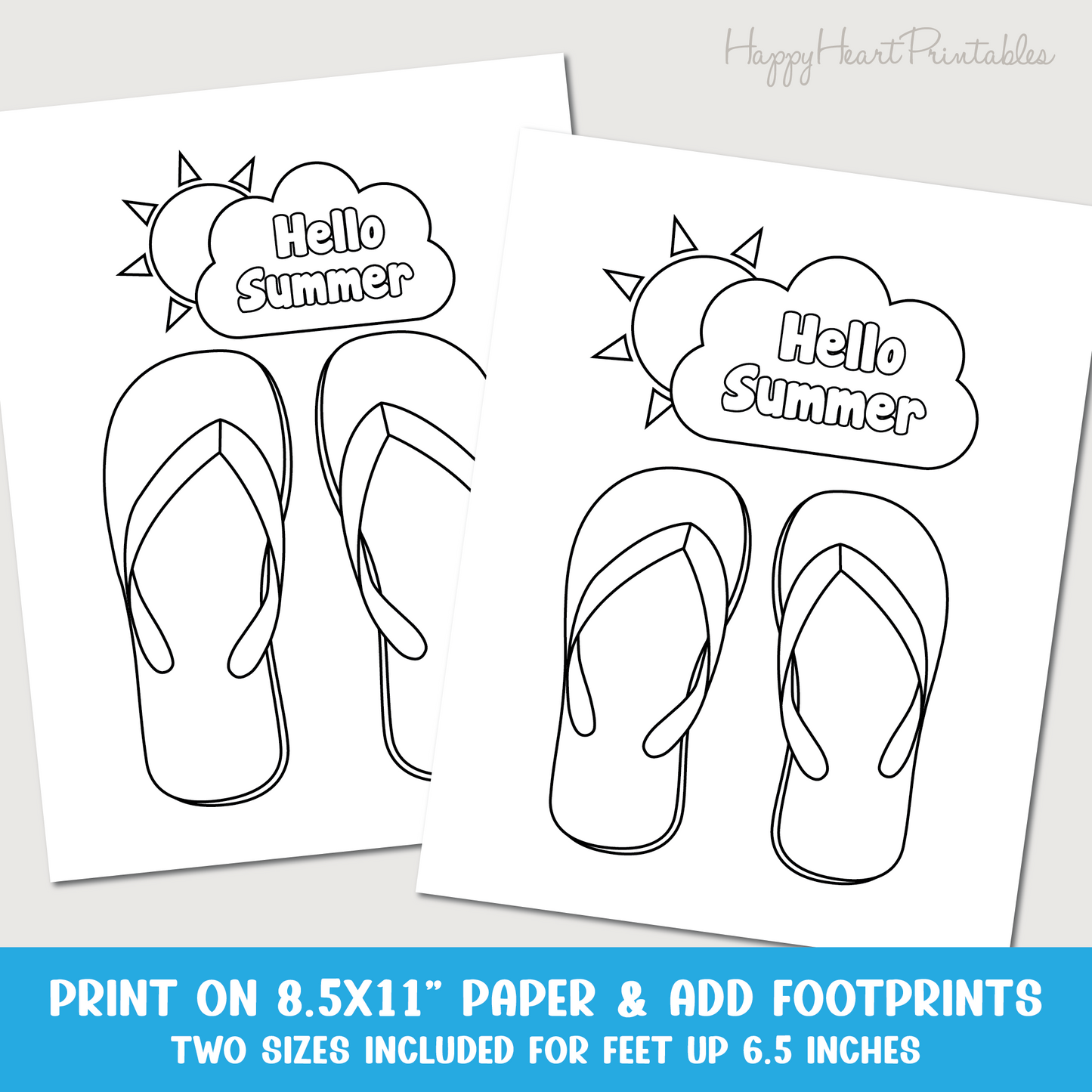 Flip Flop Footprint Summer Craft