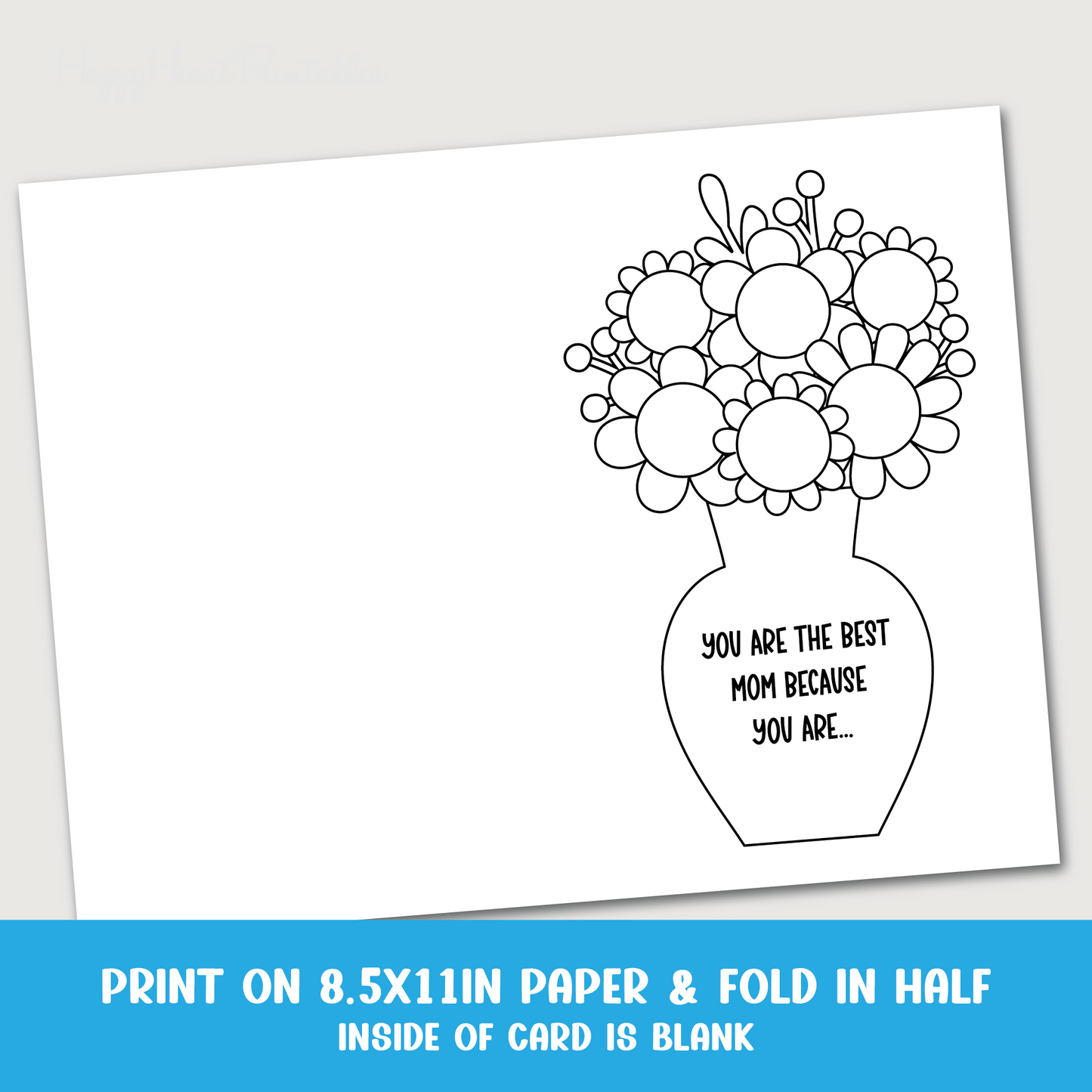 Flower Fill in the Blank Mother's Day Card