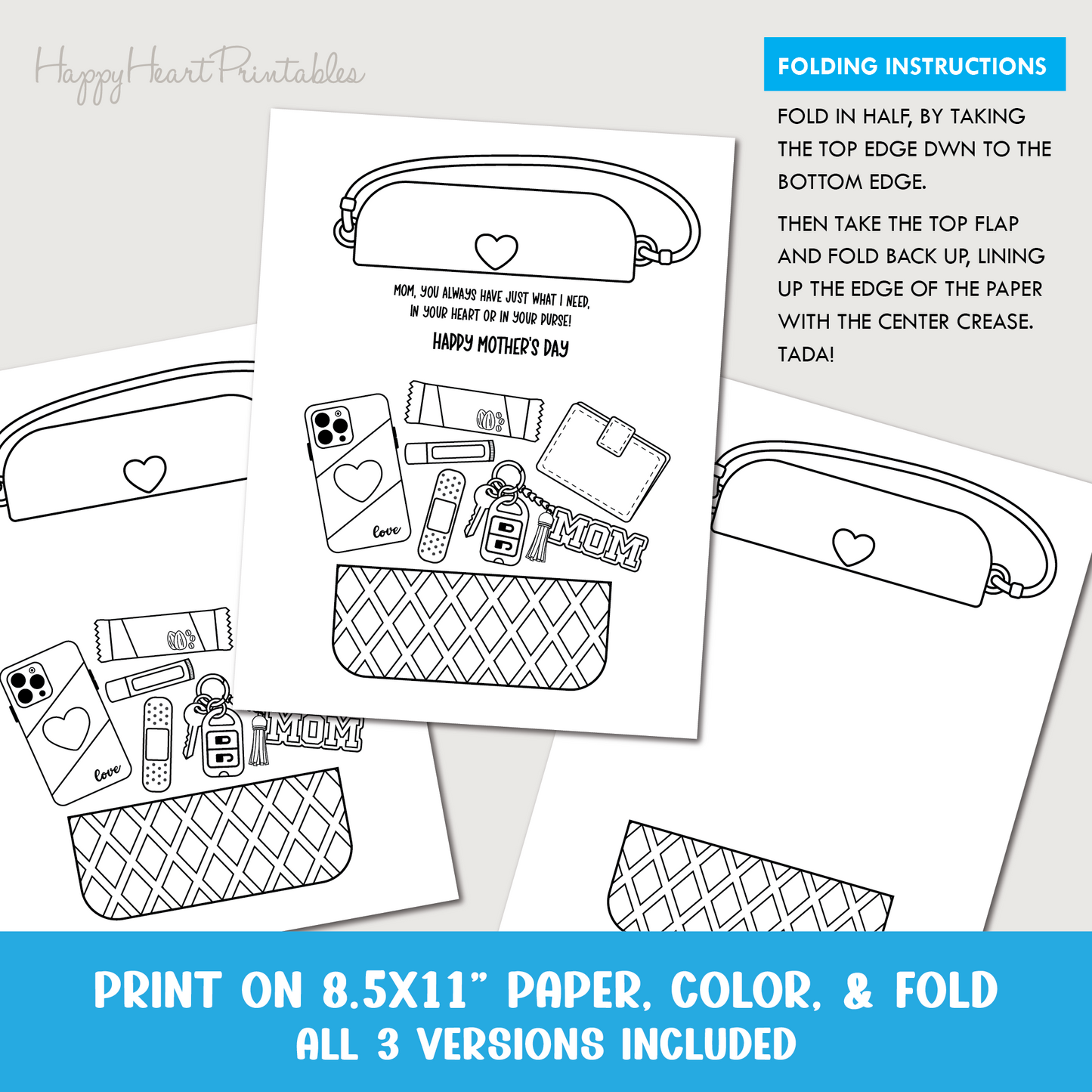 Purse Folding Surprise Mother's Day Card