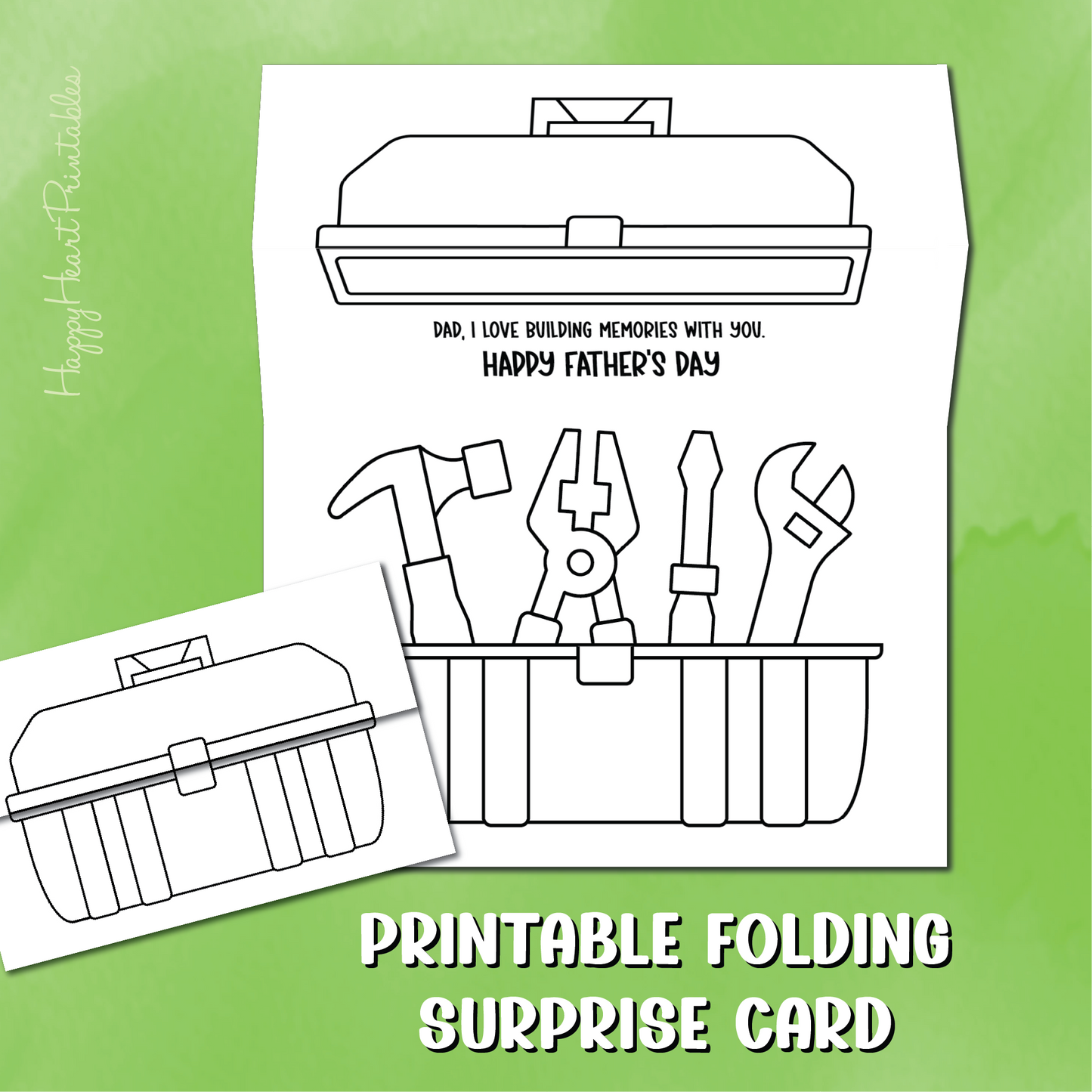 Toolbox Folding Surprise Father's Day Card