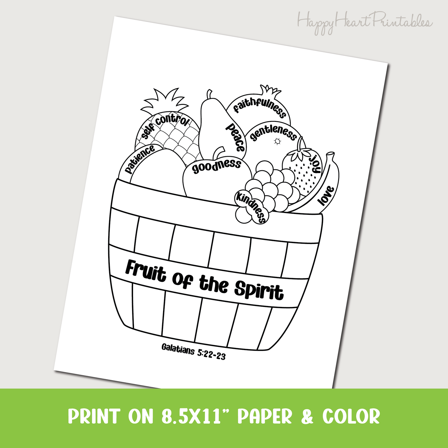 Fruit of the Spirit Coloring Page