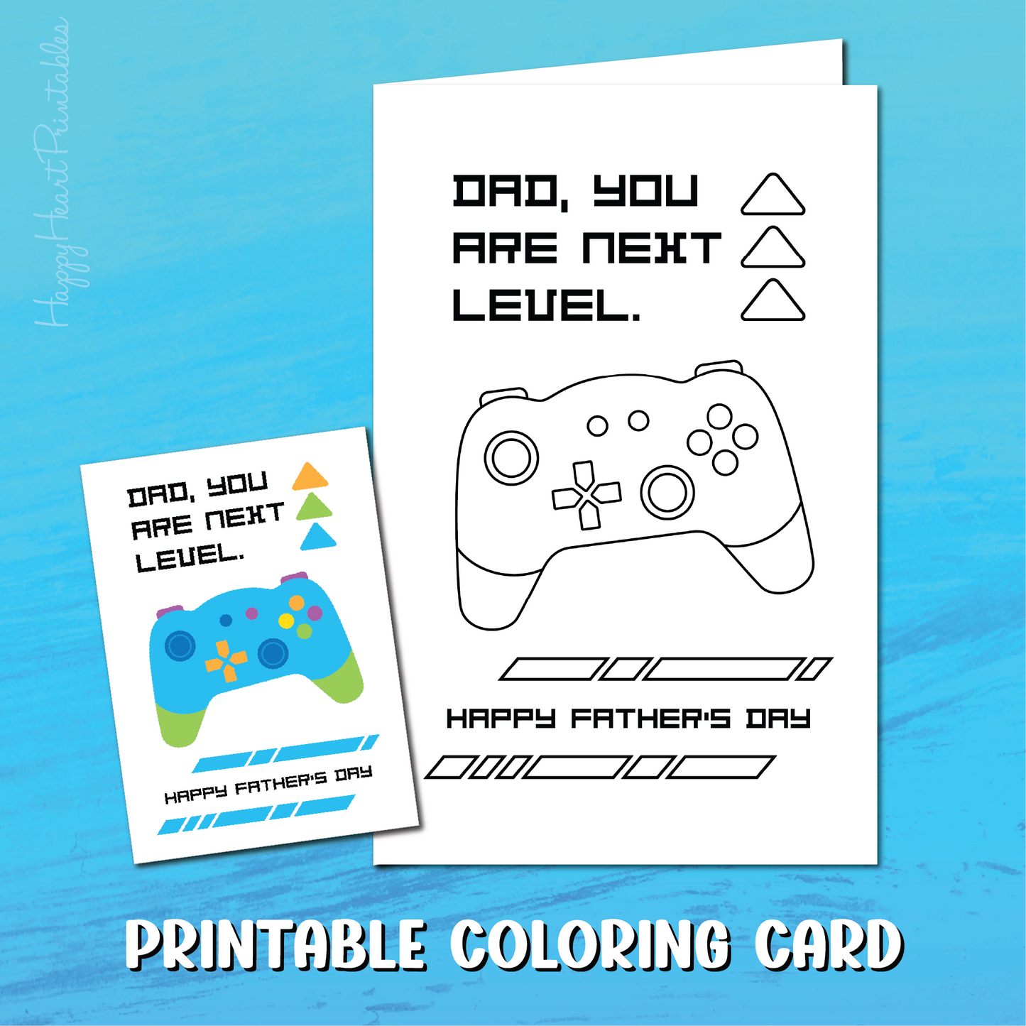 Video Game Printable Father's Day Card