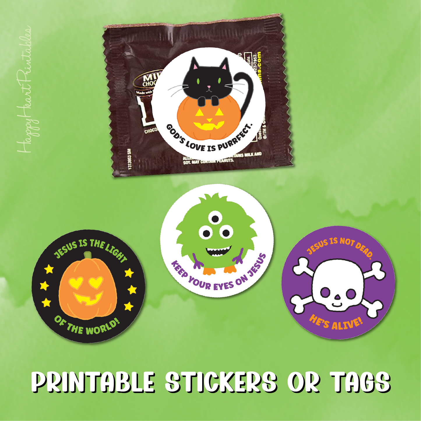 Christian Halloween Tags or Stickers