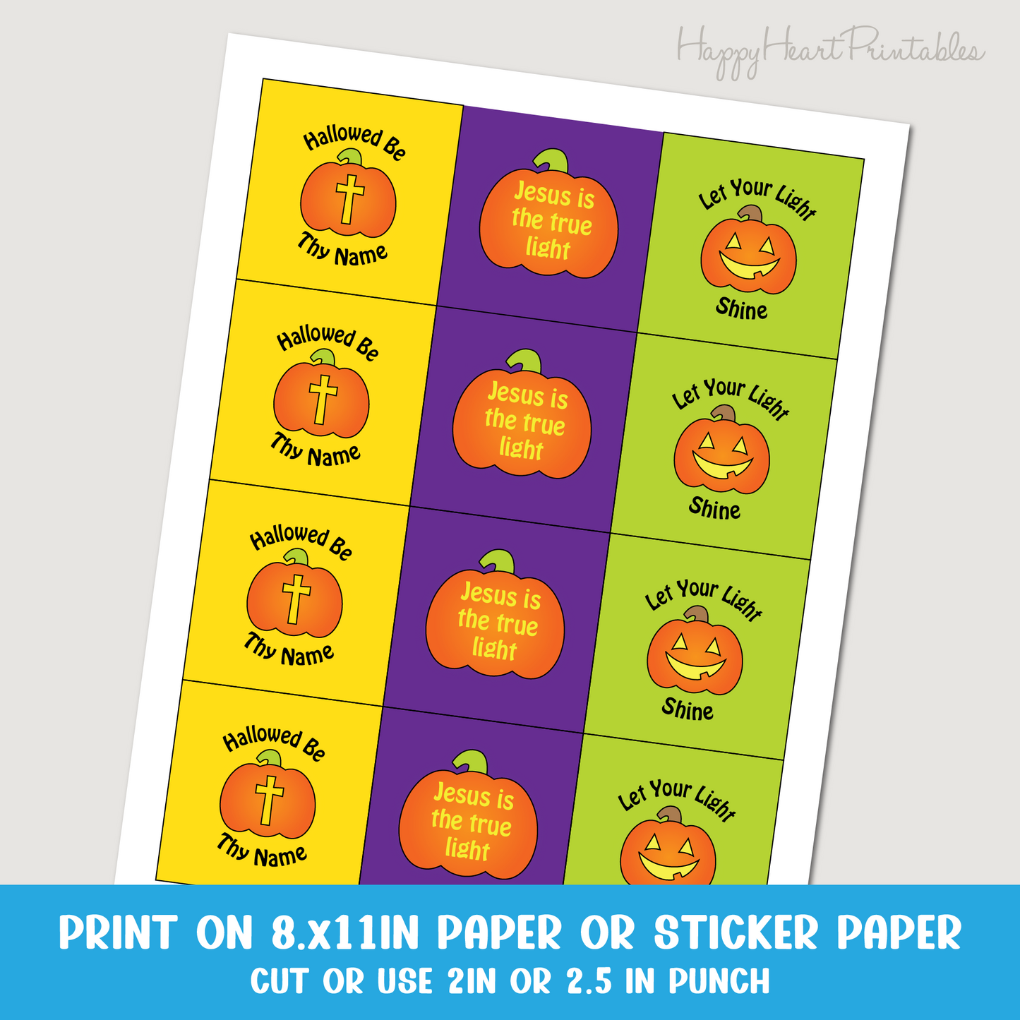 Halloween Religious Tags - Stickers - Cupcake Toppers - Printable Halloween