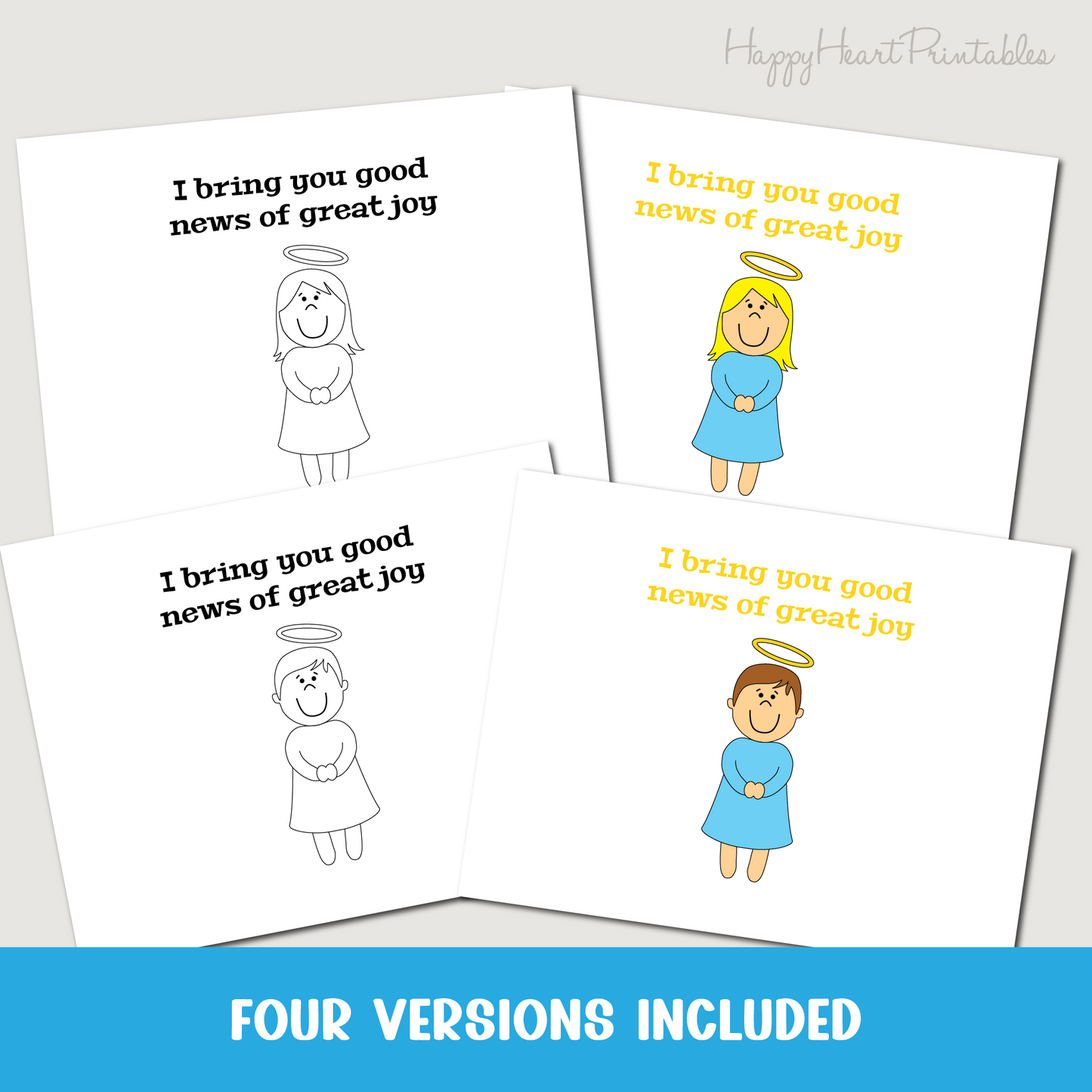Handprint Angel Craft Printable Template - Christmas Handprint Art