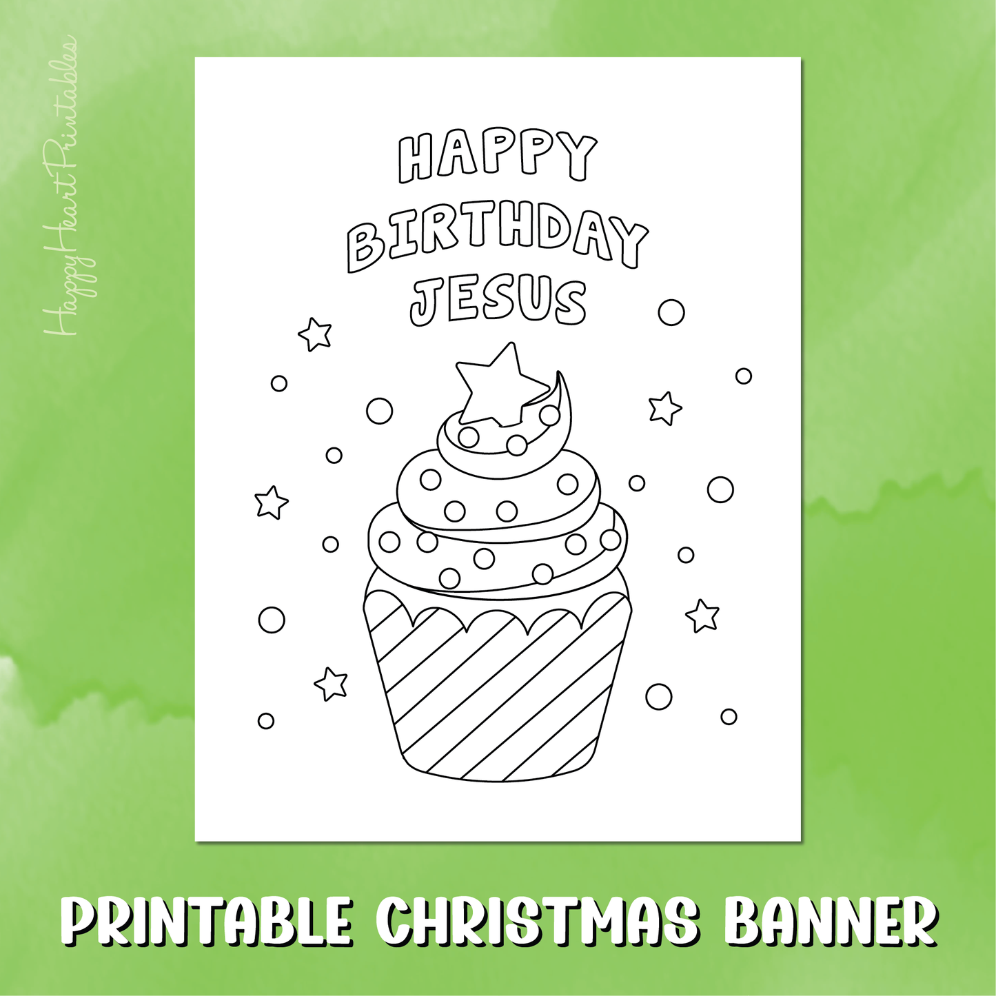 Happy Birthday Jesus Printable Coloring Page
