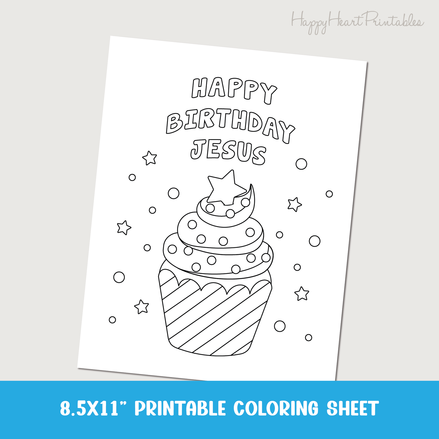 Happy Birthday Jesus Printable Coloring Page