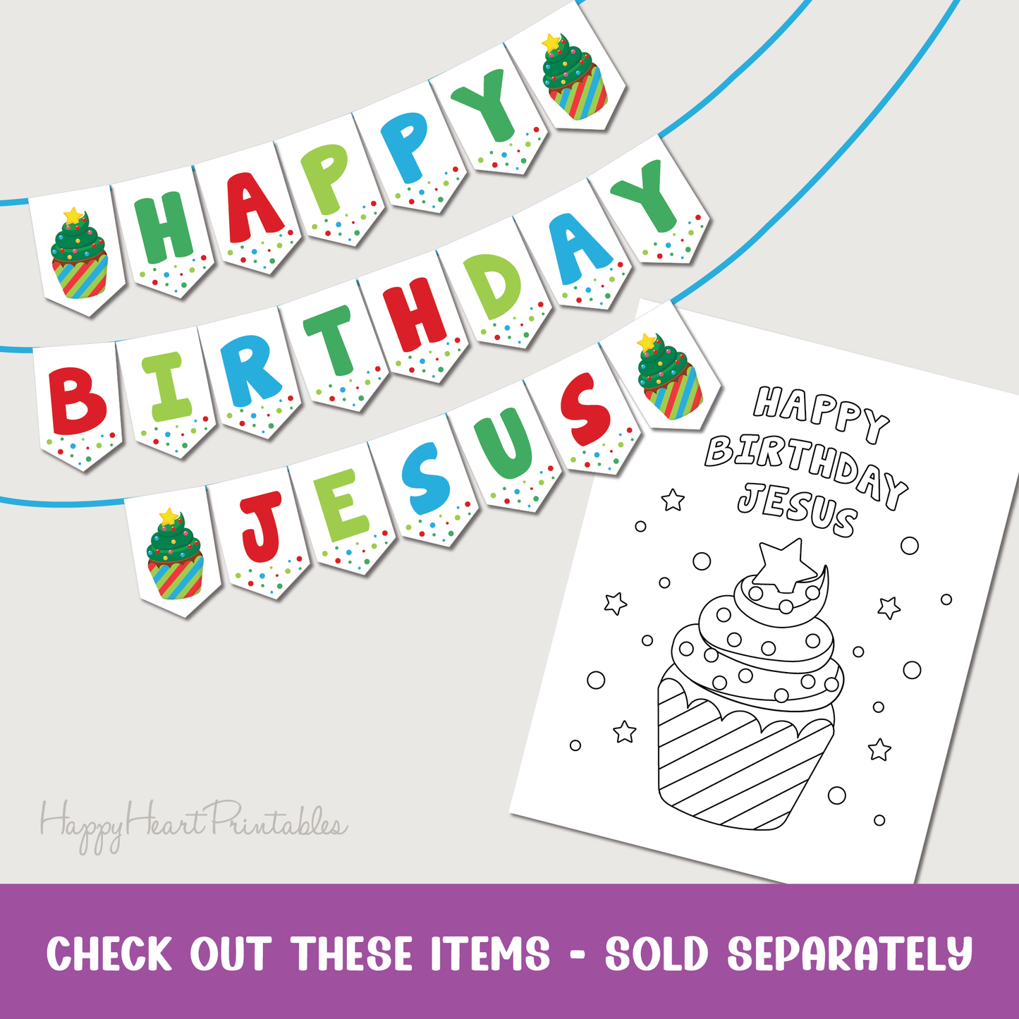 Happy Birthday Jesus Printable Party Hats